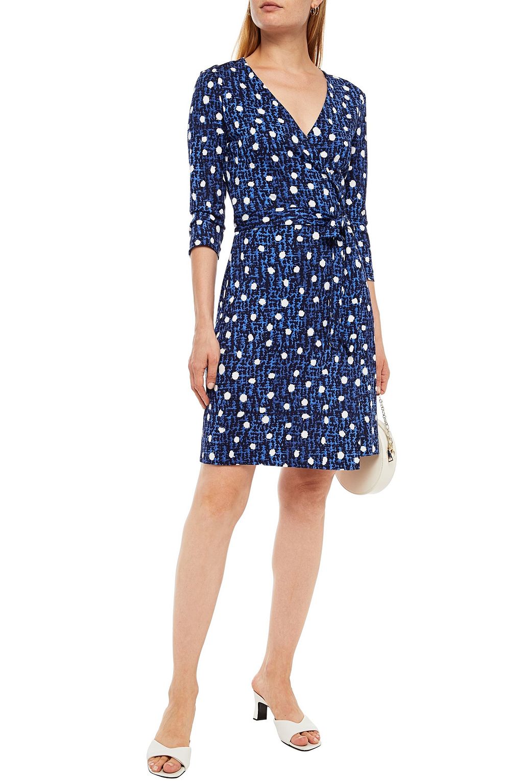 DIANE VON FURSTENBERG Printed silk-jersey midi wrap dress