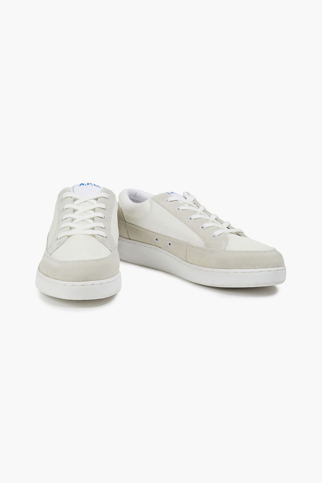 A.P.C. Suede and mesh sneakers