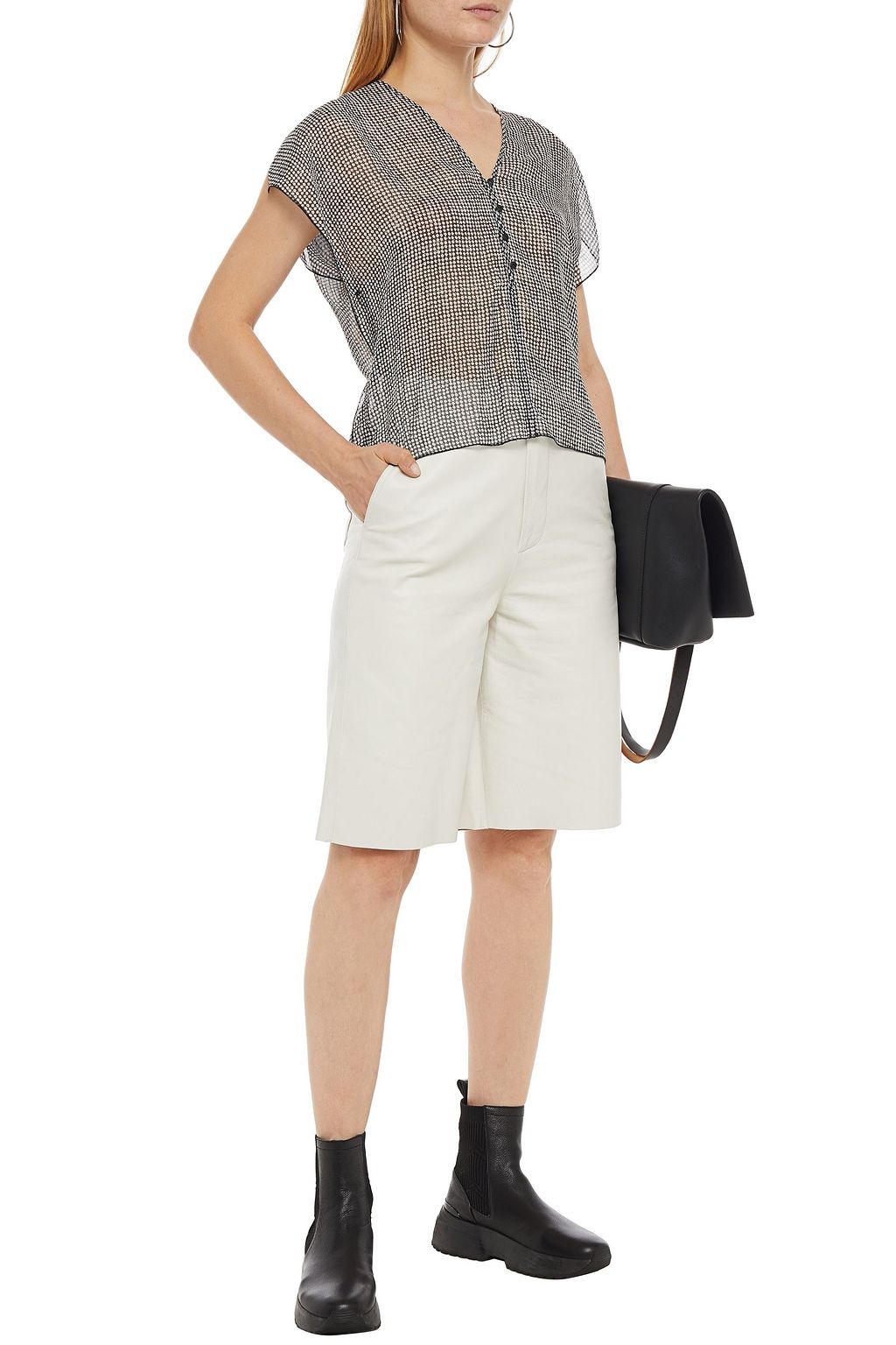 RAG & BONE Printed silk-blend chiffon blouse