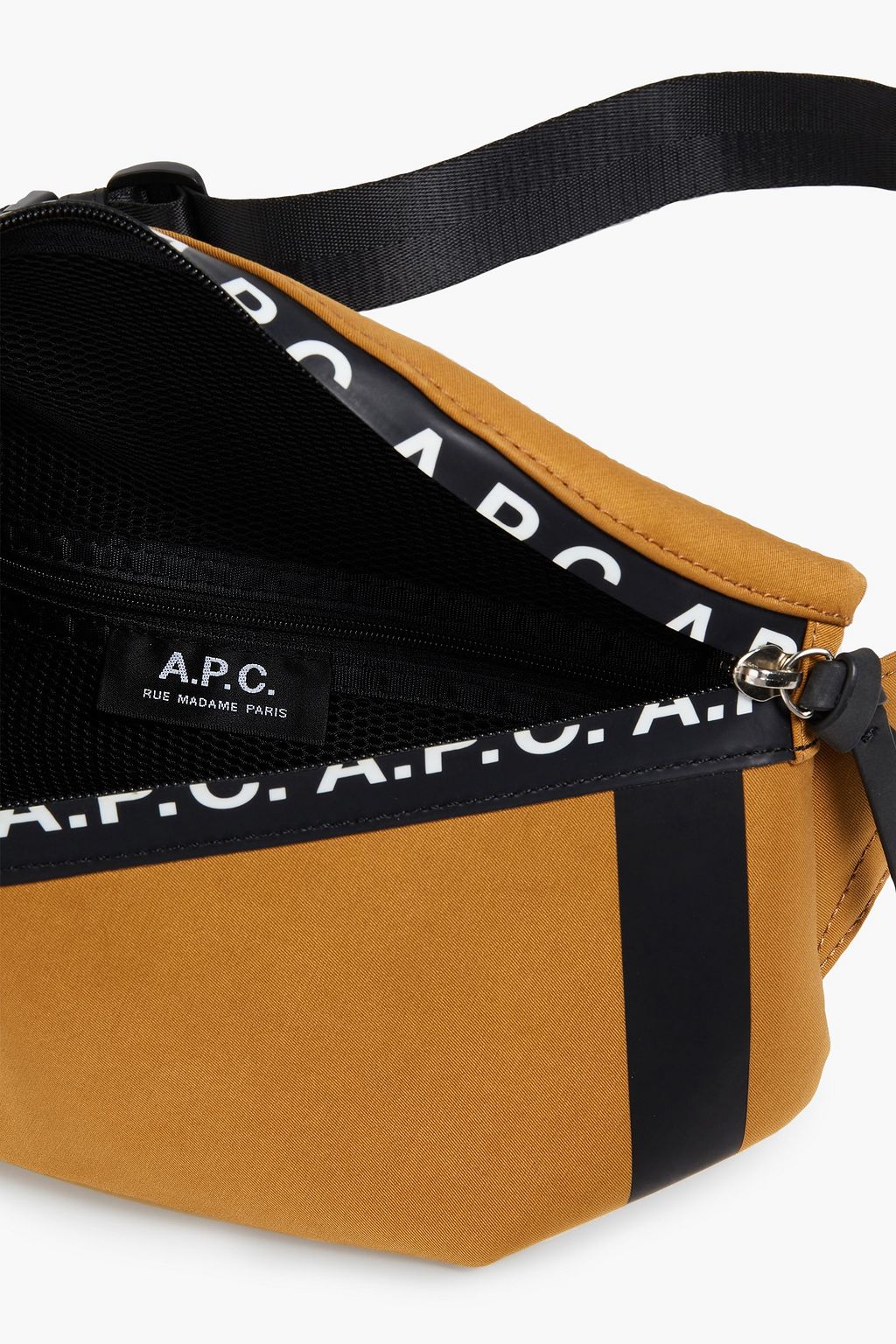 A.P.C. プリントコットン混 ベルトバッグ