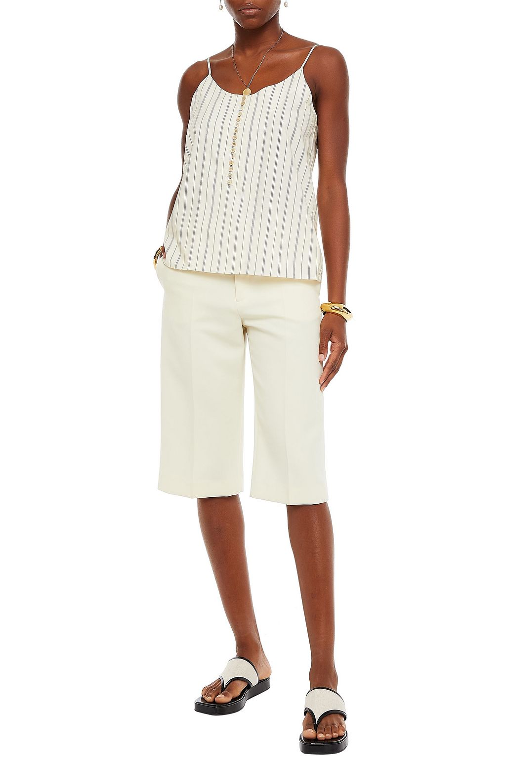 CHLOÉ Gestreiftes Tanktop aus Baumwollpopeline