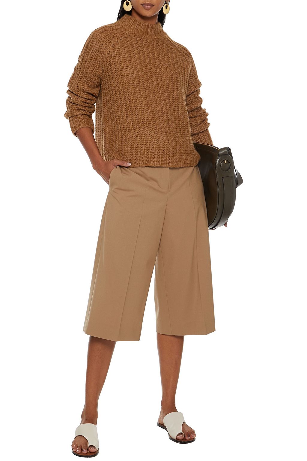 VINCE. Ribbed-knit turtleneck sweater