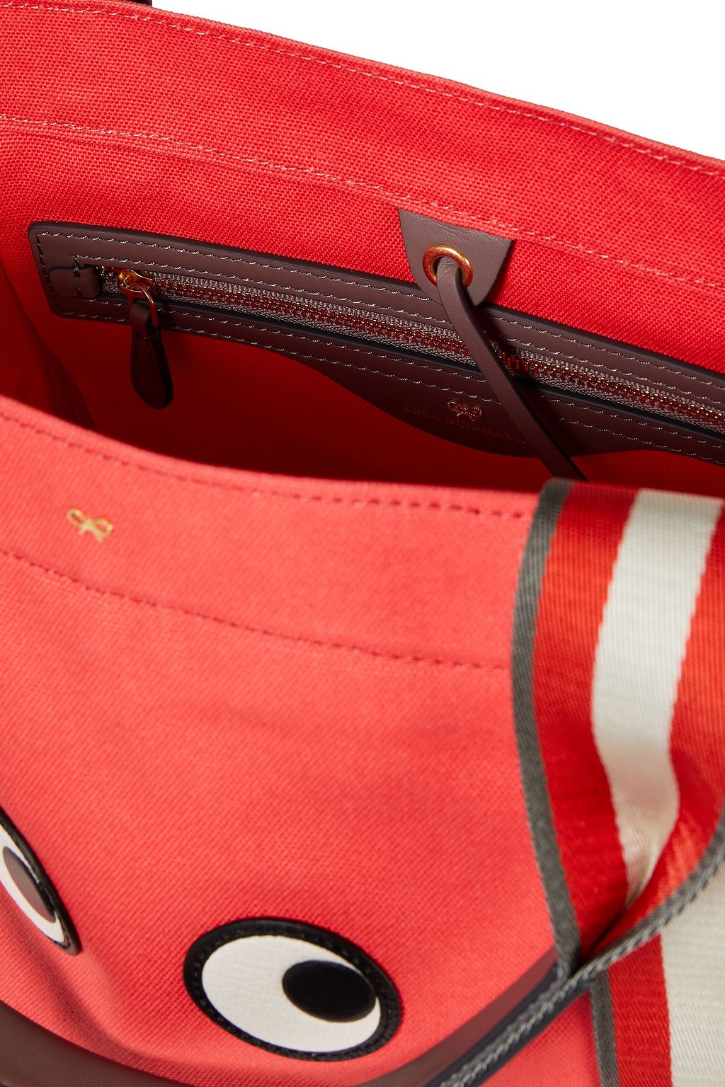 ANYA HINDMARCH Appliquéd cotton-canvas tote