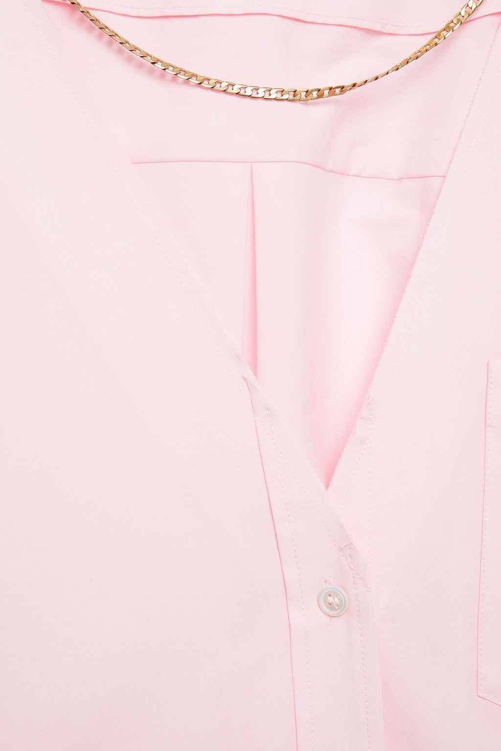 ALEXANDER WANG Chain-embellished Lyocell-blend poplin shirt