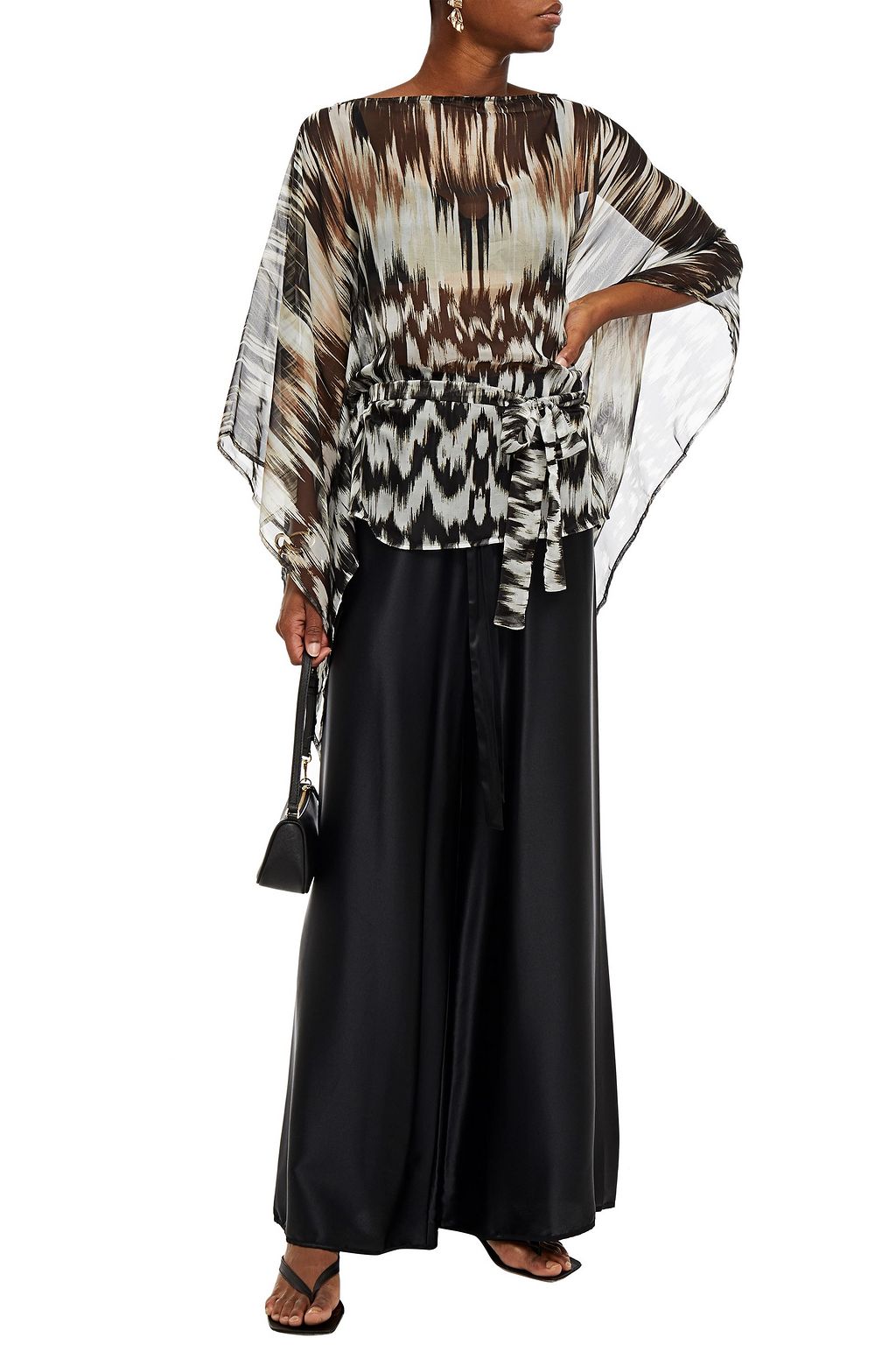 ROBERTO CAVALLI Silk-satin wide-leg pajama pants