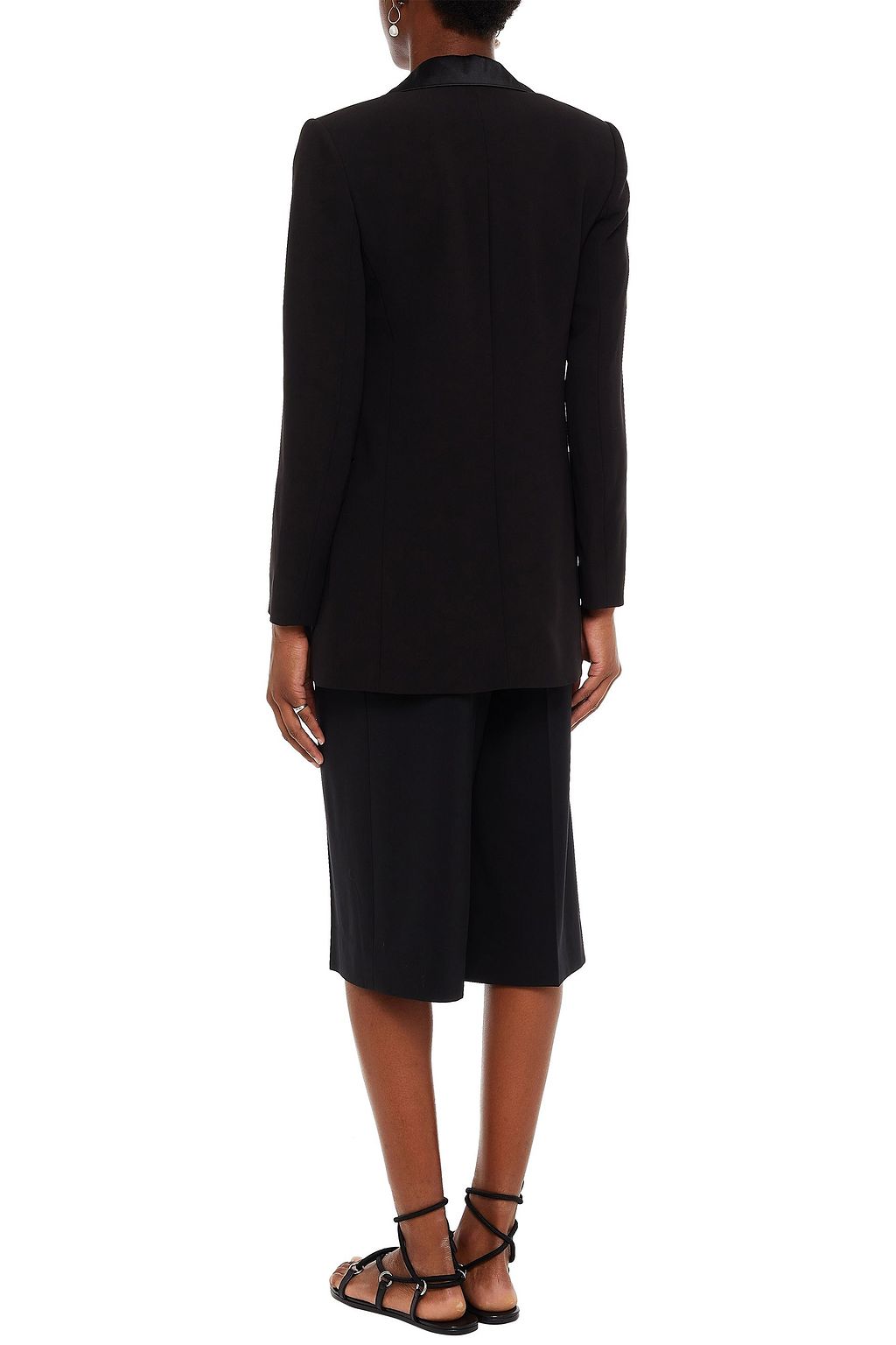 CHLOÉ Satin-trimmed crepe blazer