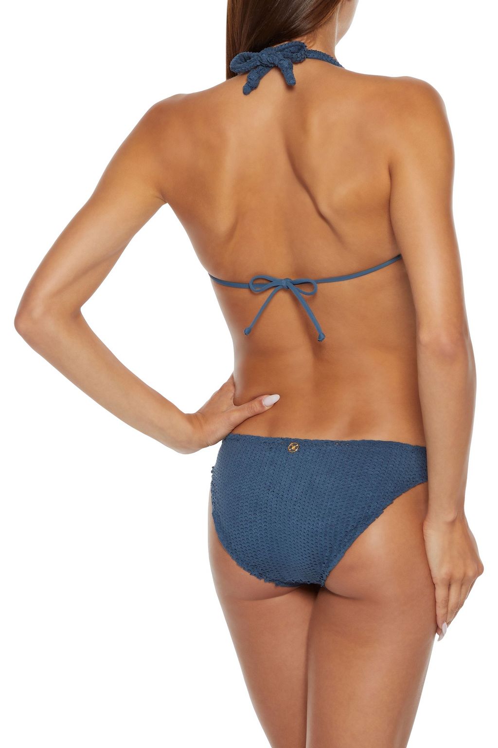 VIX PAULA HERMANNY Scales Basic laser-cut mid-rise bikini briefs