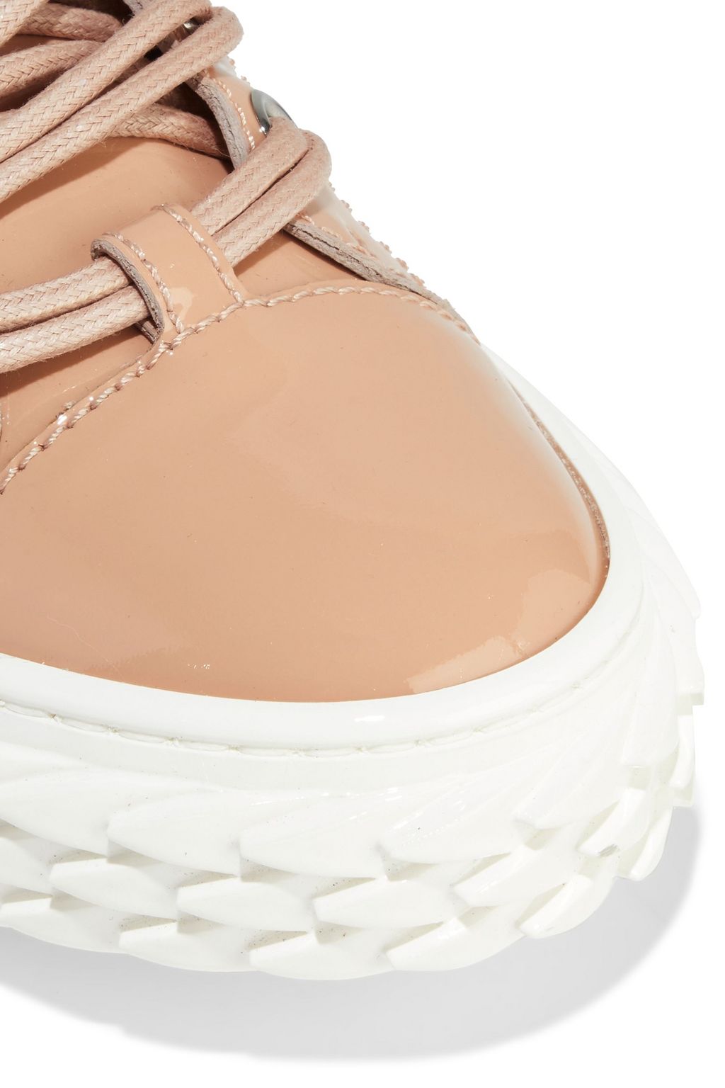 GIUSEPPE ZANOTTI Blabber zip-embellished patent-leather sneakers