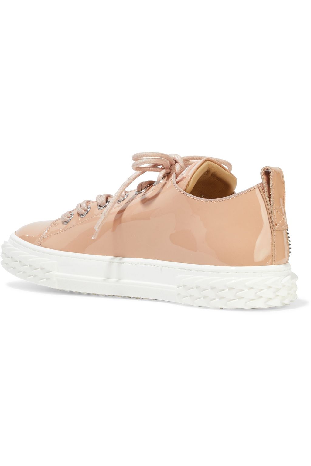 GIUSEPPE ZANOTTI Blabber zip-embellished patent-leather sneakers