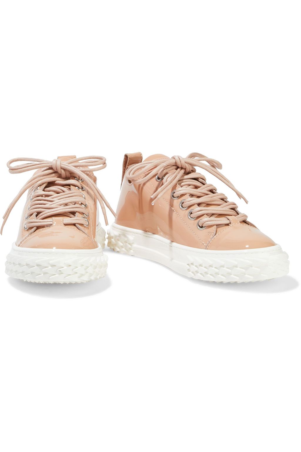 GIUSEPPE ZANOTTI Blabber zip-embellished patent-leather sneakers