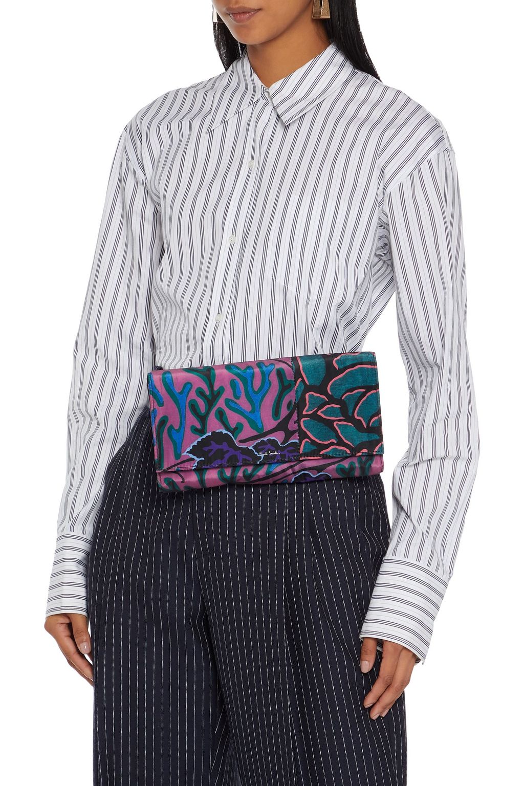 PAUL SMITH Convertible paneled printed shell shoulder bag