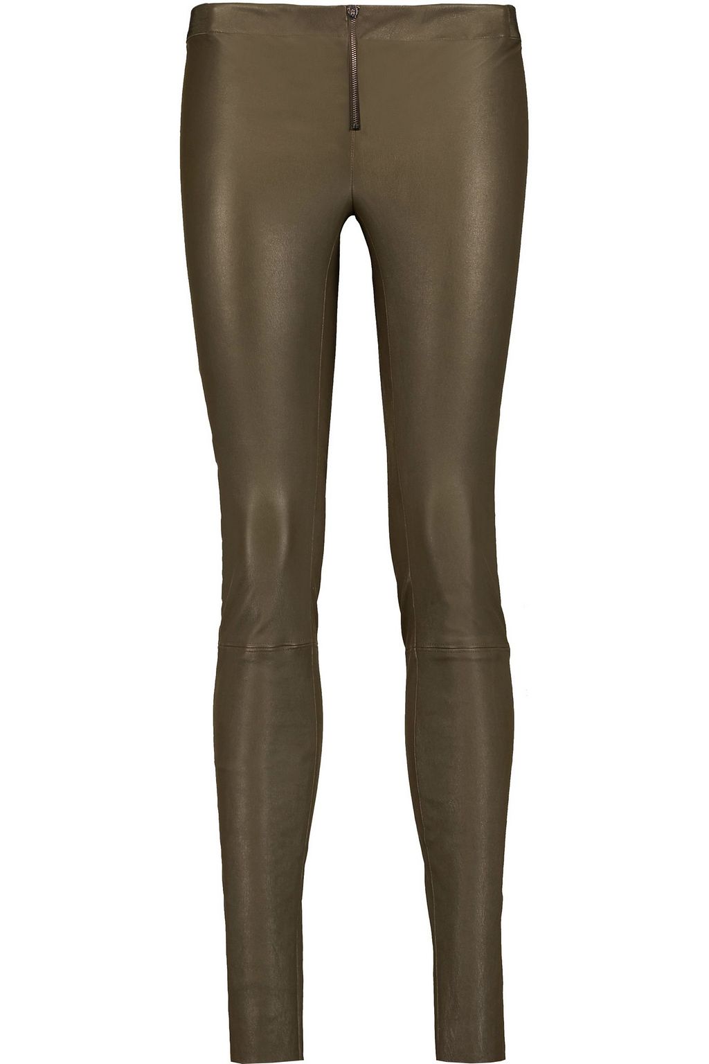 green leather leggings