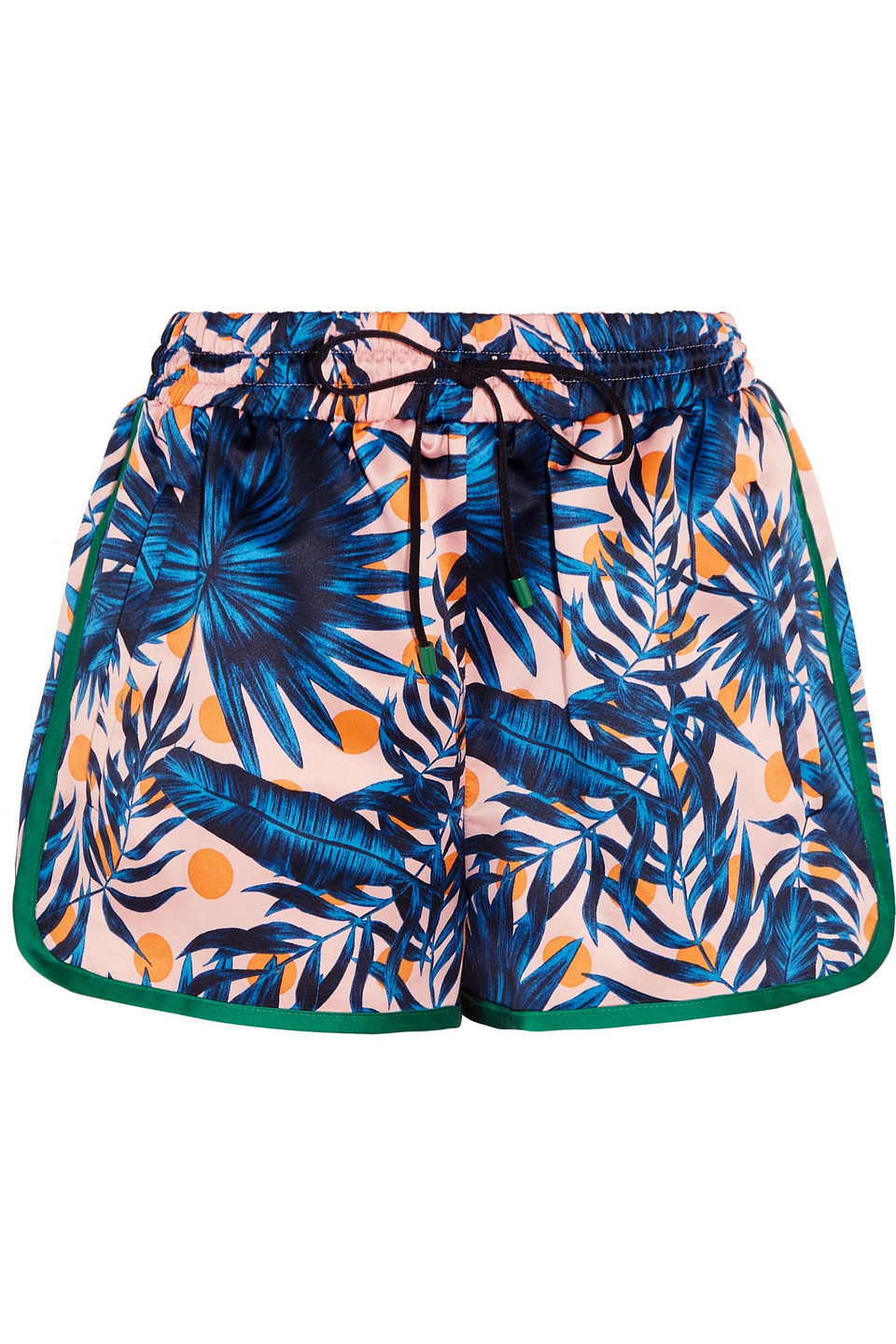 Printed satin shorts