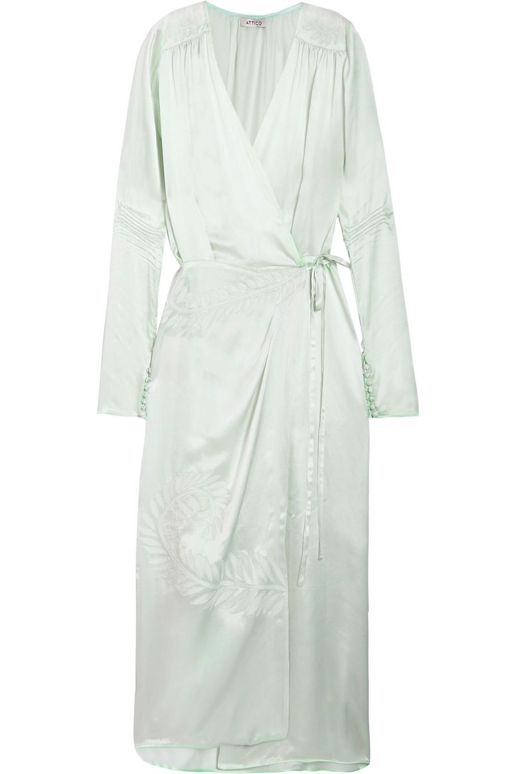 silk satin wrap dress