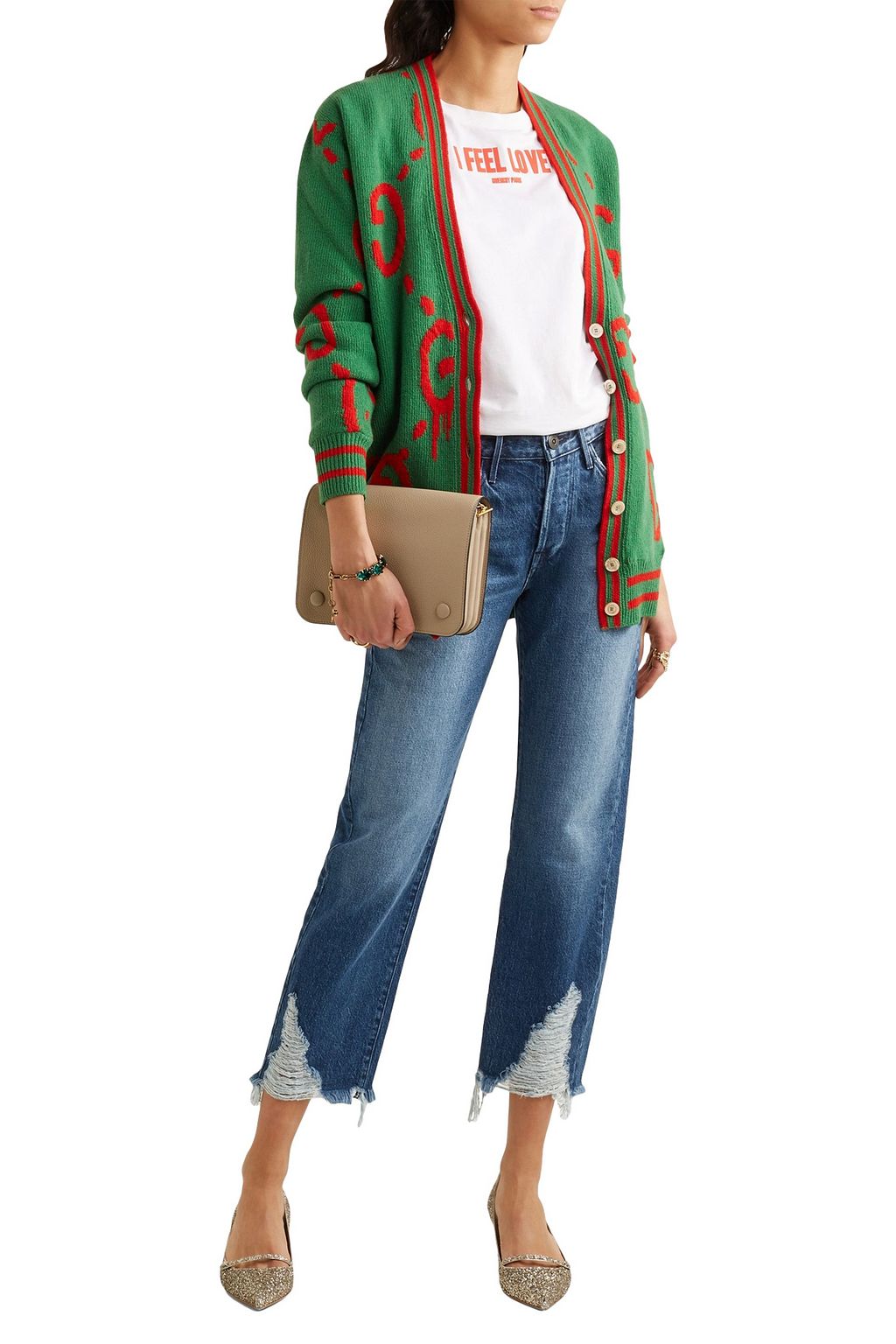 3X1 NYC Distressed high-rise boyfriend jeans