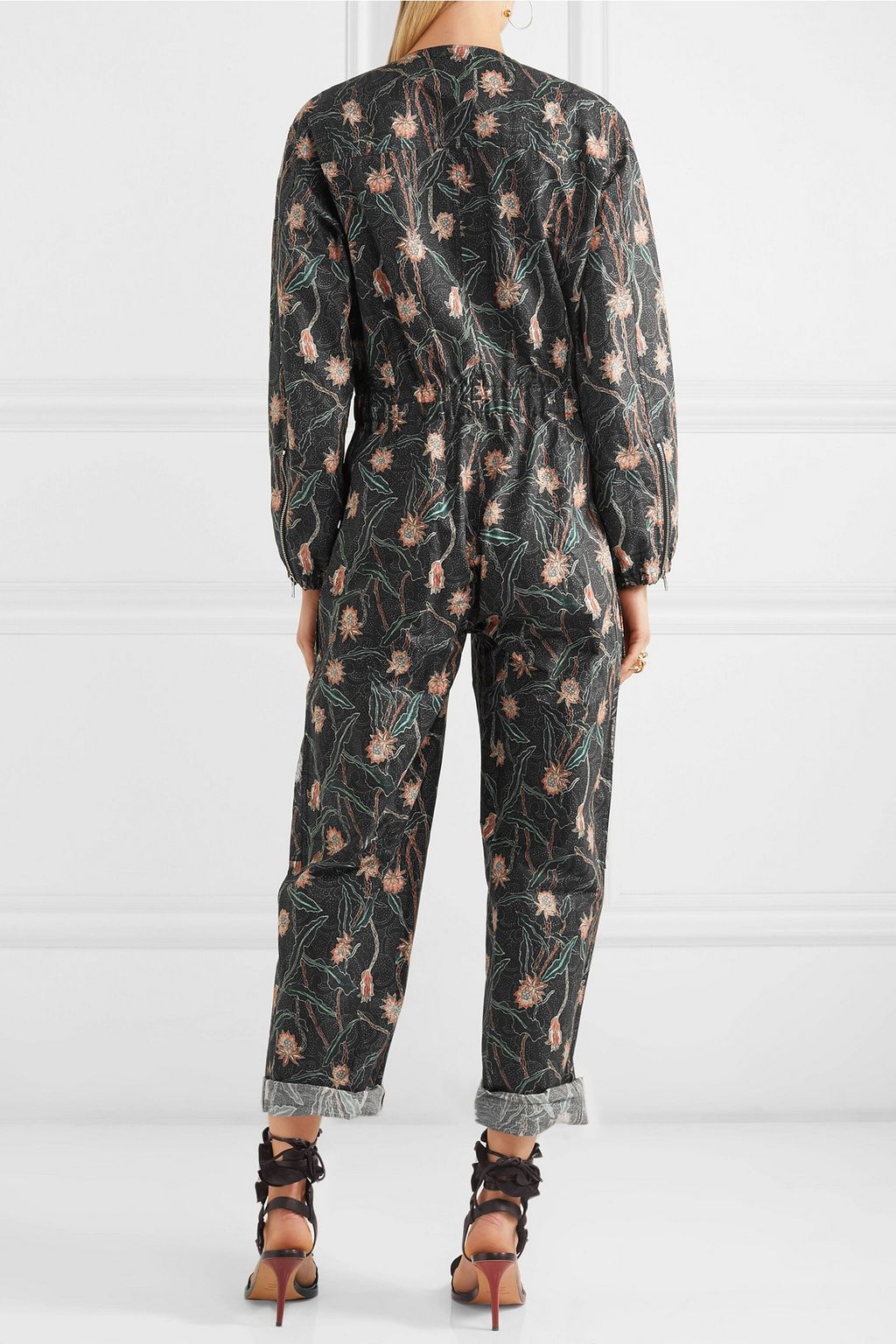 ISABEL MARANT Laney floral-print cotton and linen-blend jumpsuit