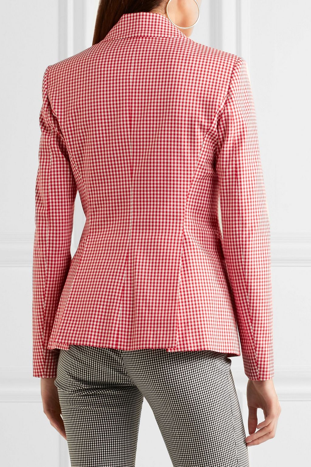 ALTUZARRA Fenice gingham cotton-blend twill blazer