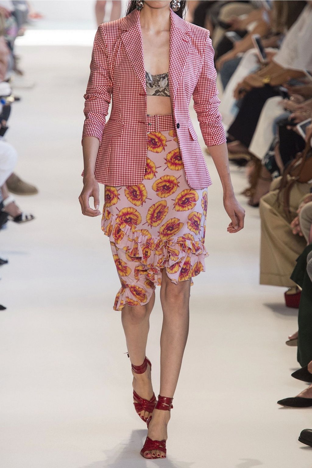 ALTUZARRA Fenice gingham cotton-blend twill blazer