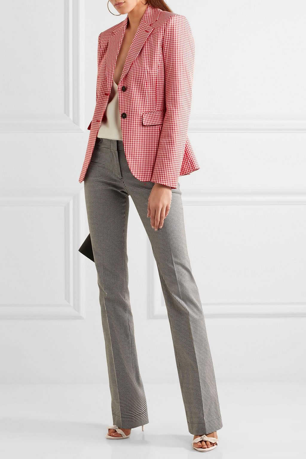 ALTUZARRA Fenice gingham cotton-blend twill blazer