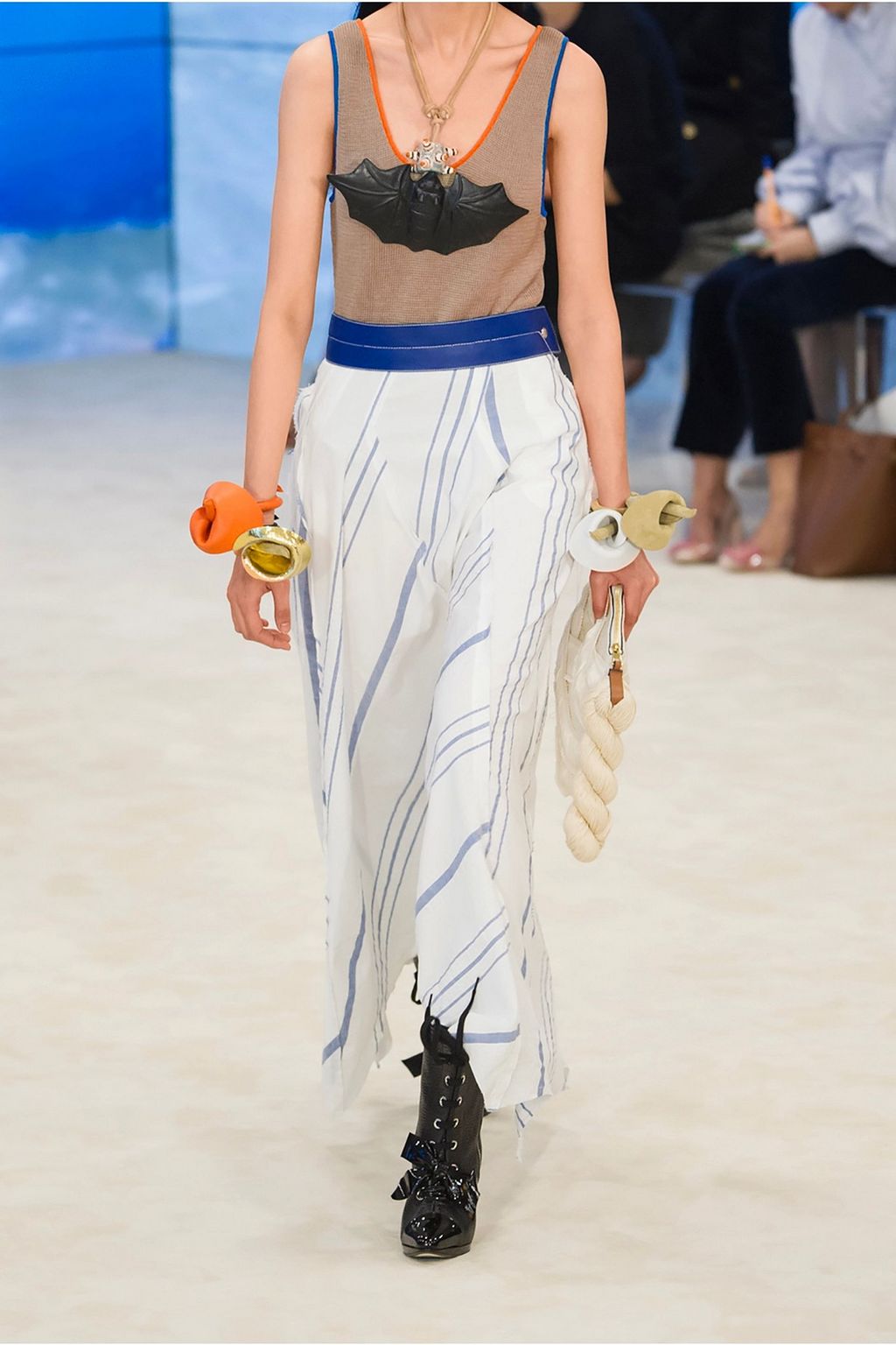 LOEWE Layered silk-blend top
