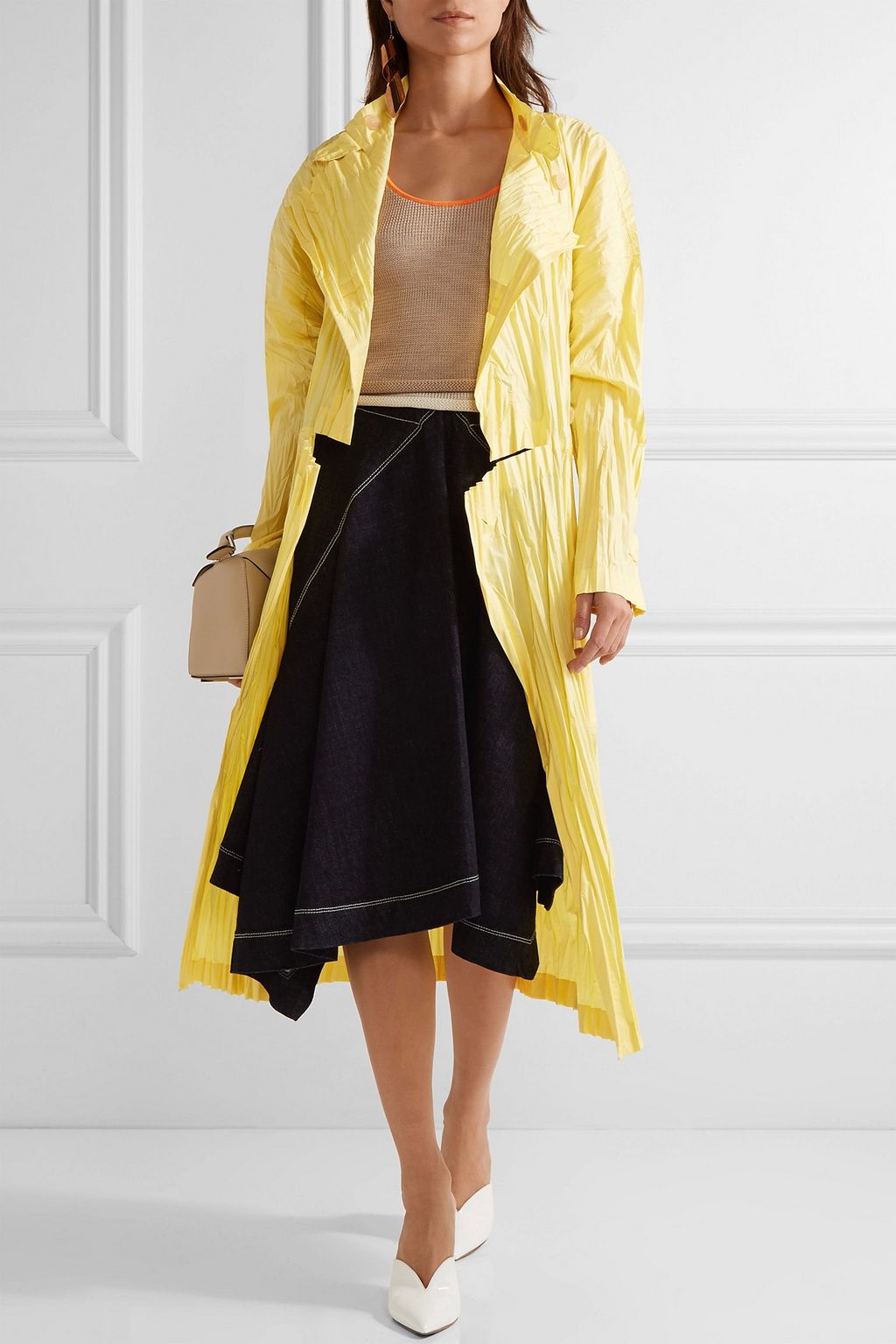 LOEWE Layered silk-blend top