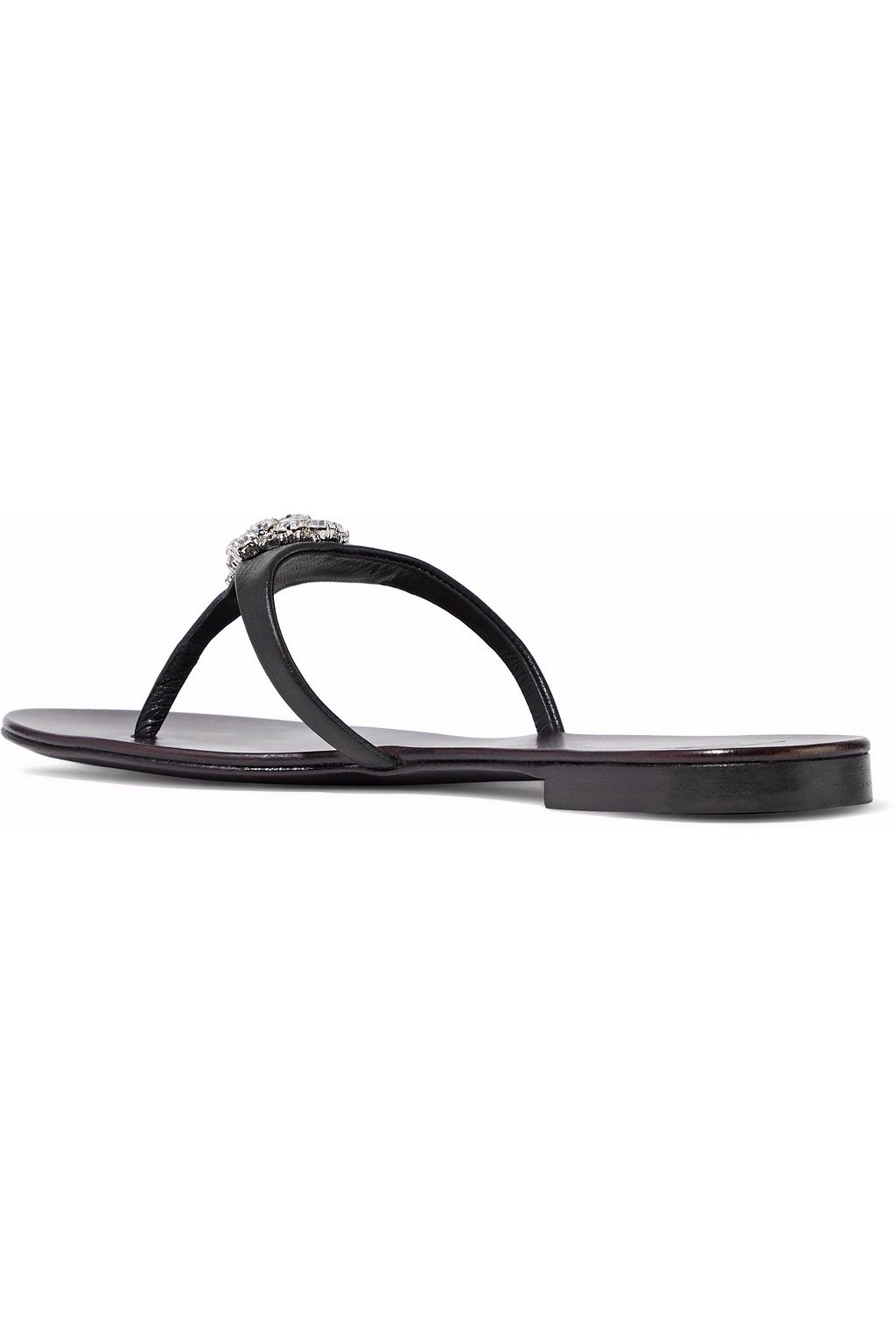 GIUSEPPE ZANOTTI Crystal-embellished leather sandals