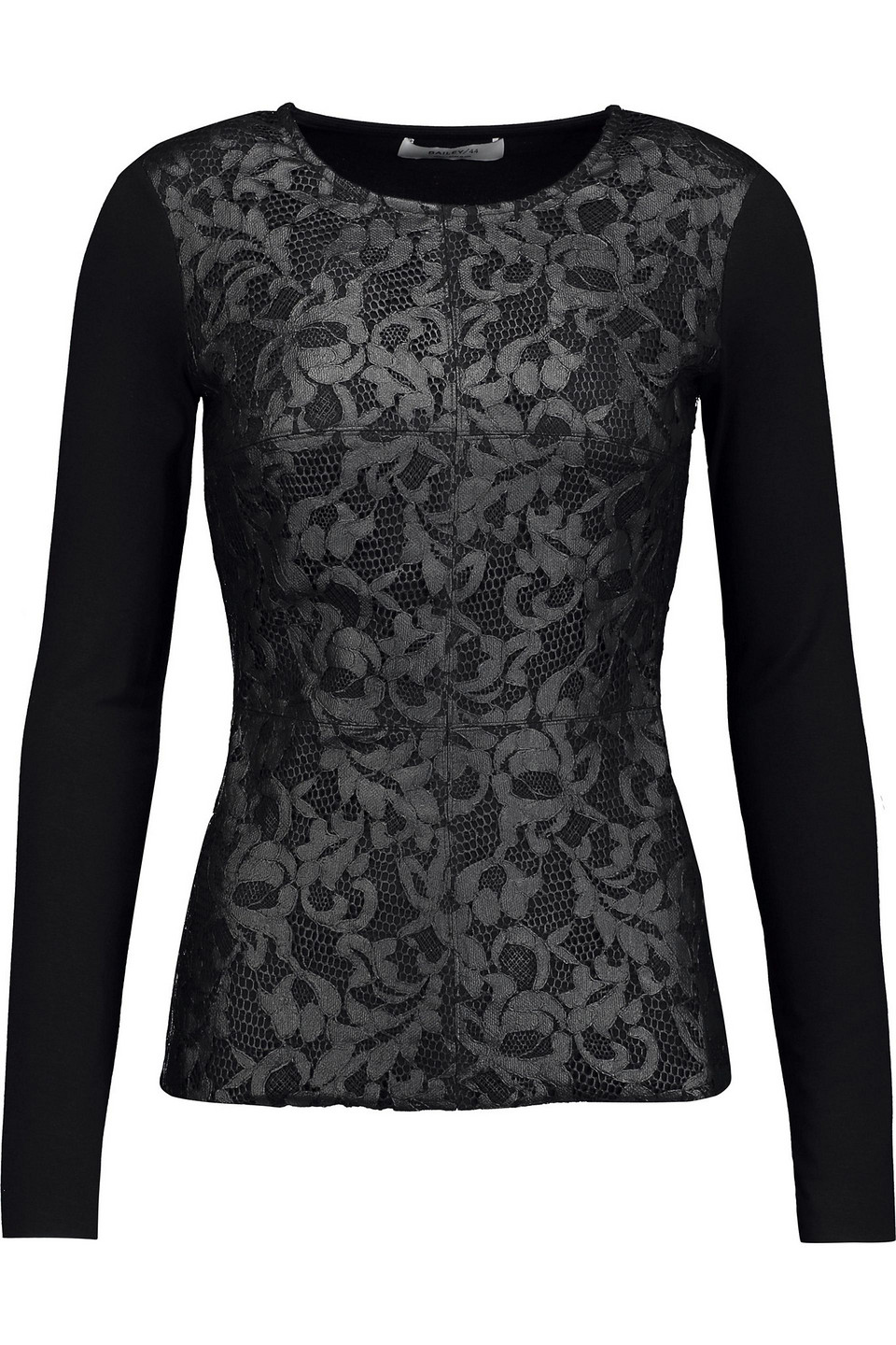 Bailey44 Embroidered Crepe Top In Black