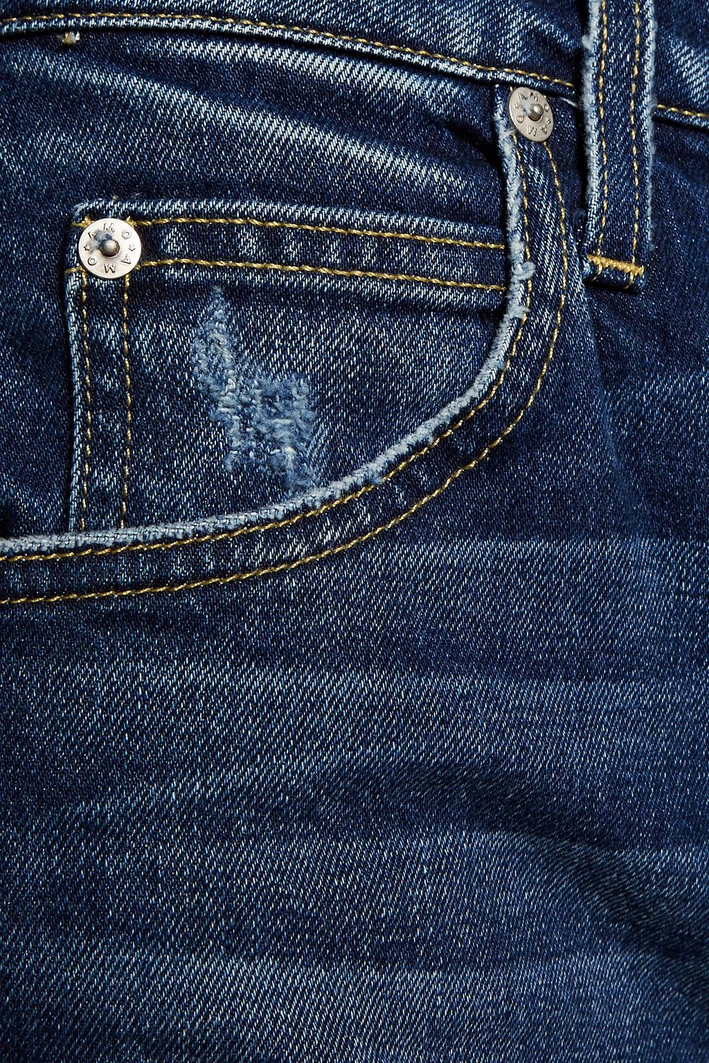 AMO Darlin high-rise distressed straight-leg jeans