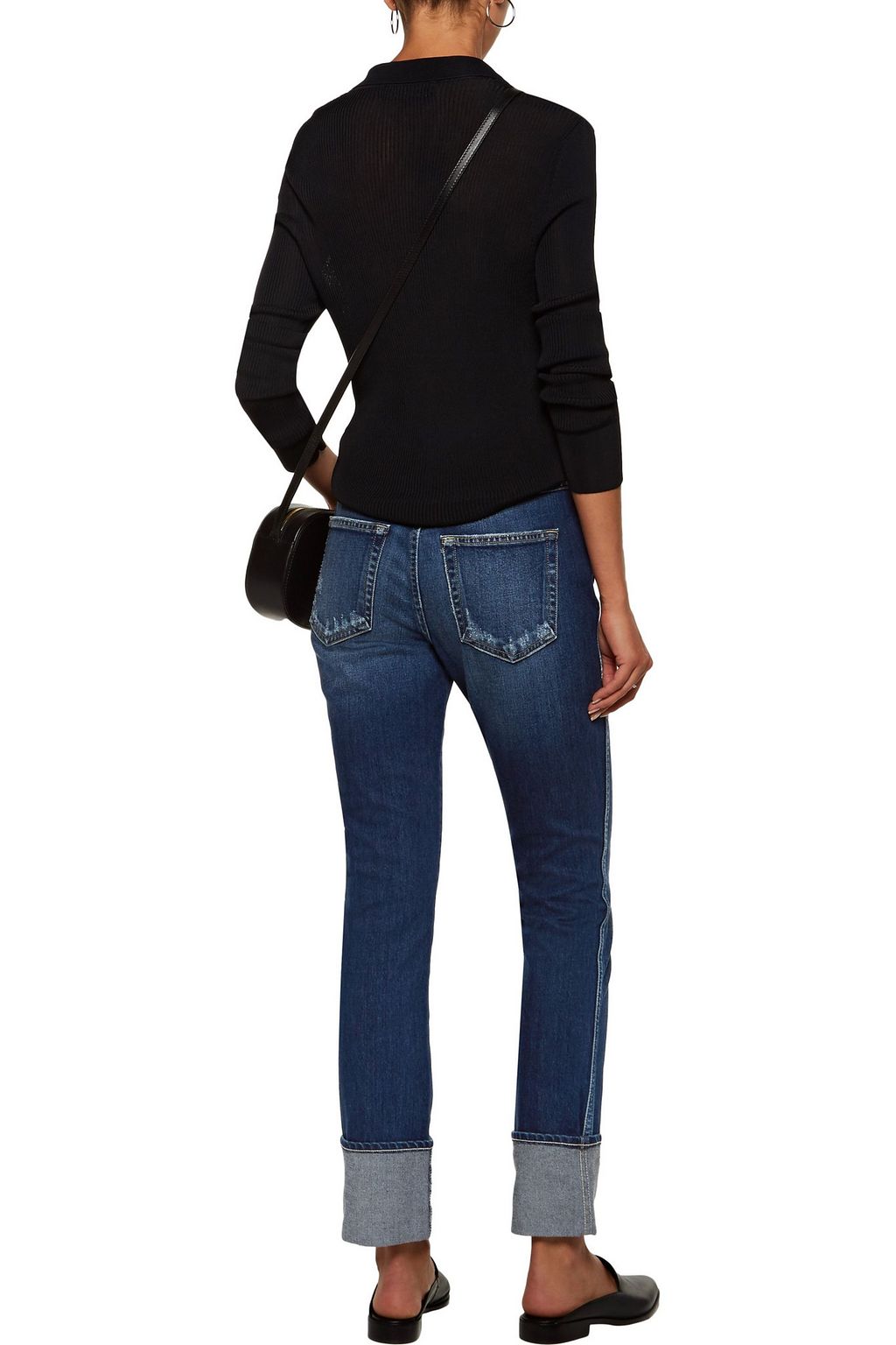 AMO Darlin high-rise distressed straight-leg jeans