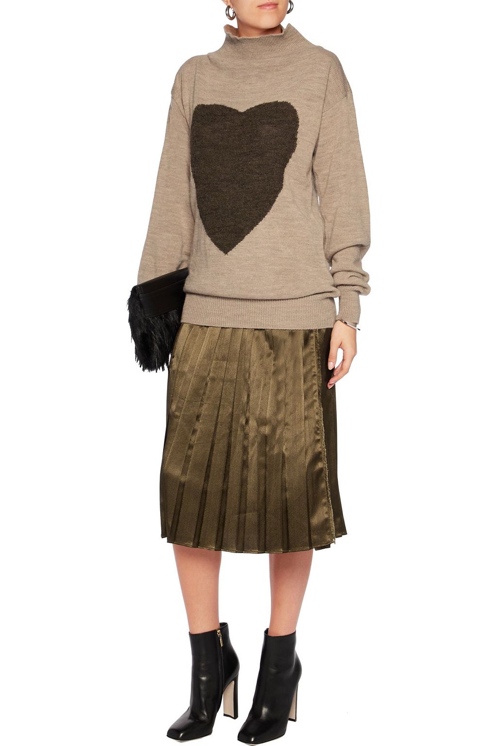 VIVIENNE WESTWOOD ANGLOMANIA Heart Frost intarsia-knit turtleneck sweater