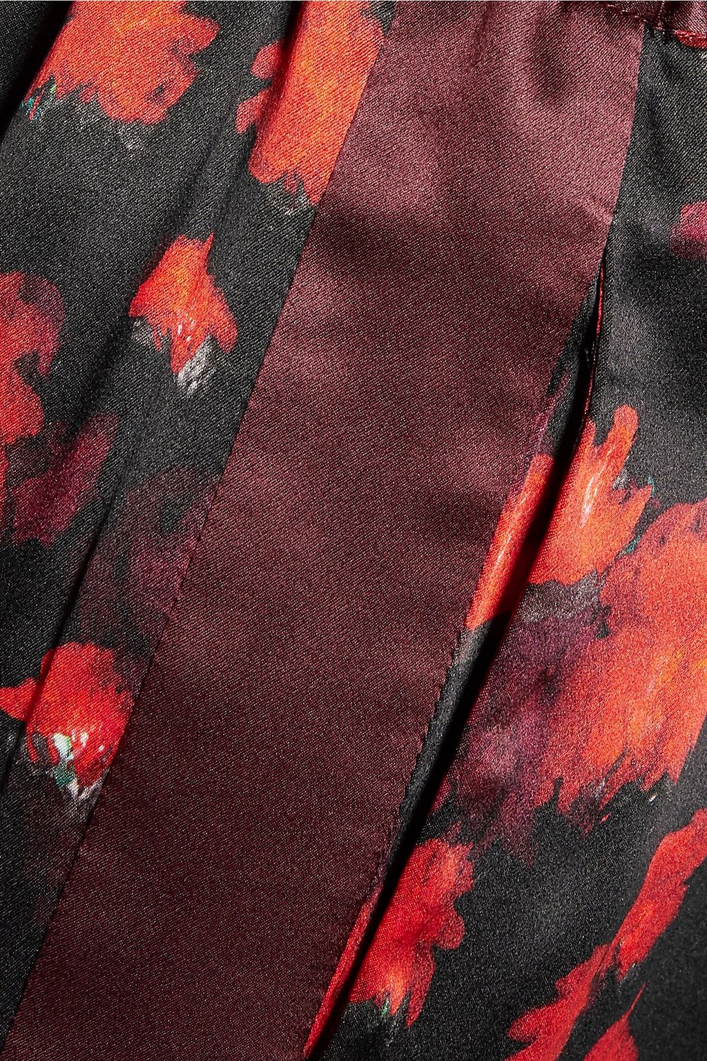 GIVENCHY Printed silk-satin straight-leg pants