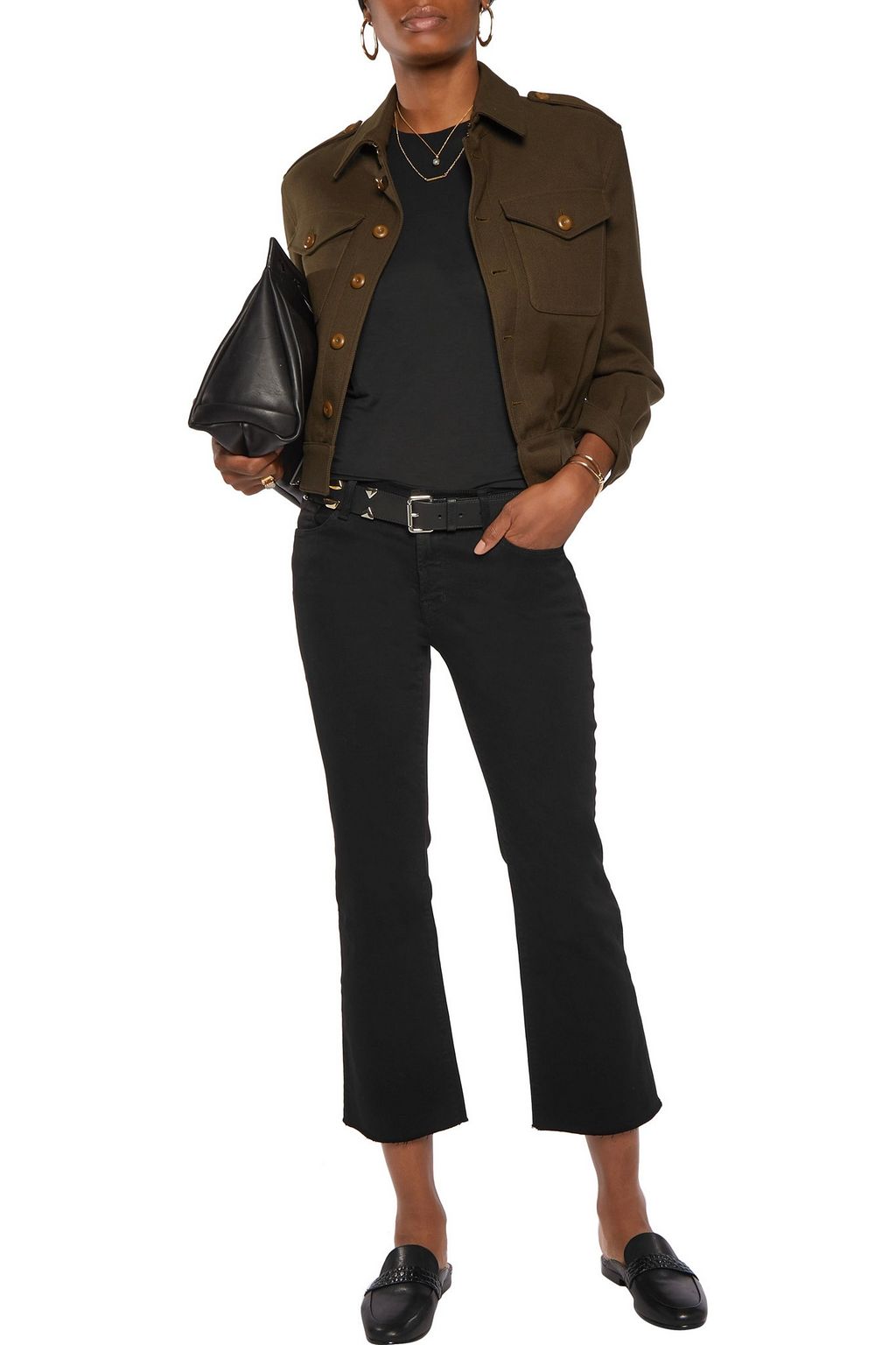 J BRAND Selena cropped mid-rise bootcut jeans