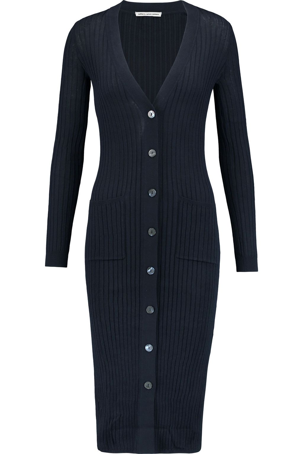 ribbed maxi cardigan