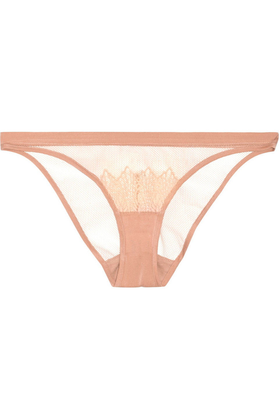 Esprit mid-rise tulle, stretch-lace and satin briefs