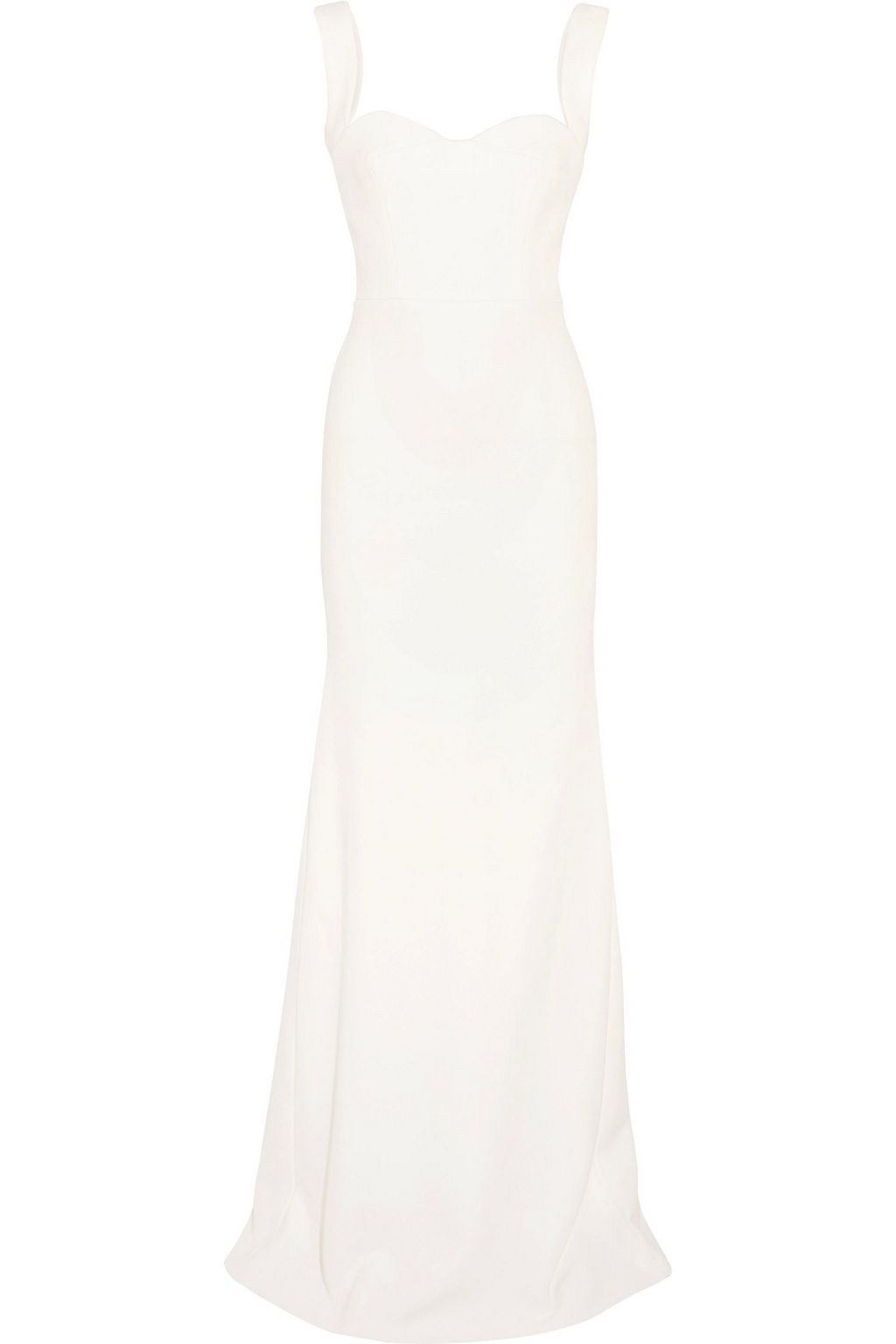 white crepe gown