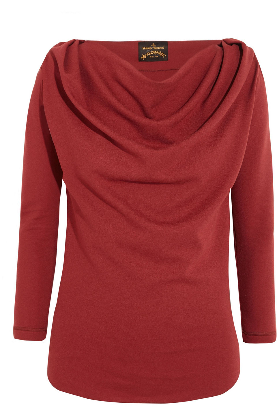vivienne westwood anglomania - amber draped jersey top - red - s