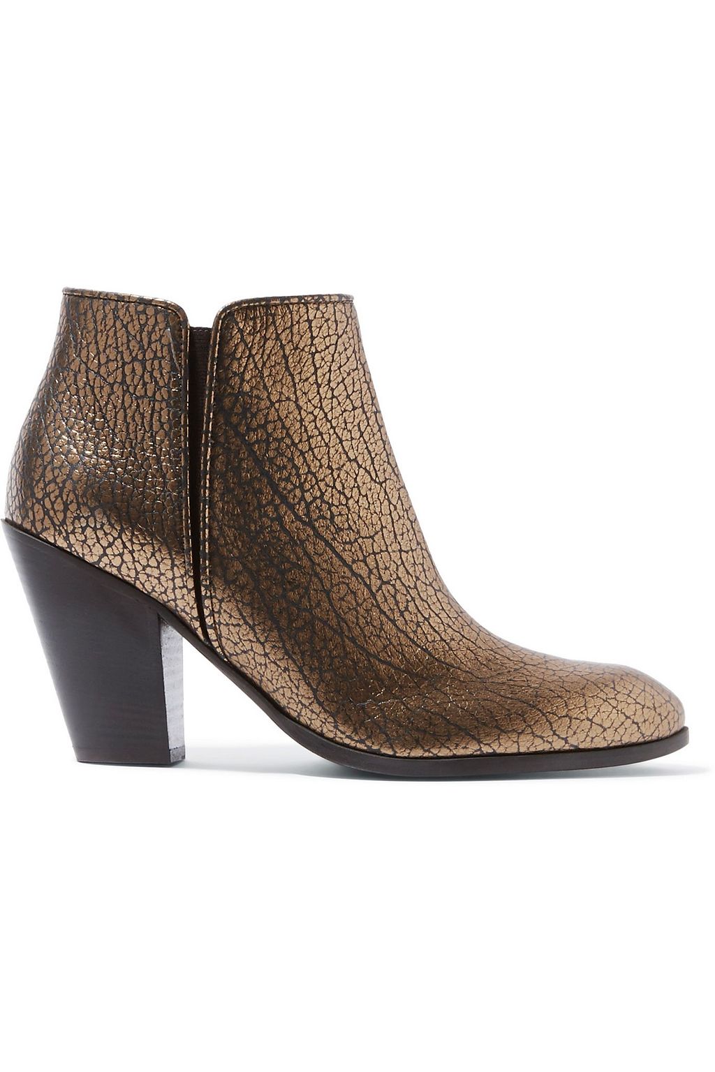 bronze ankle boots