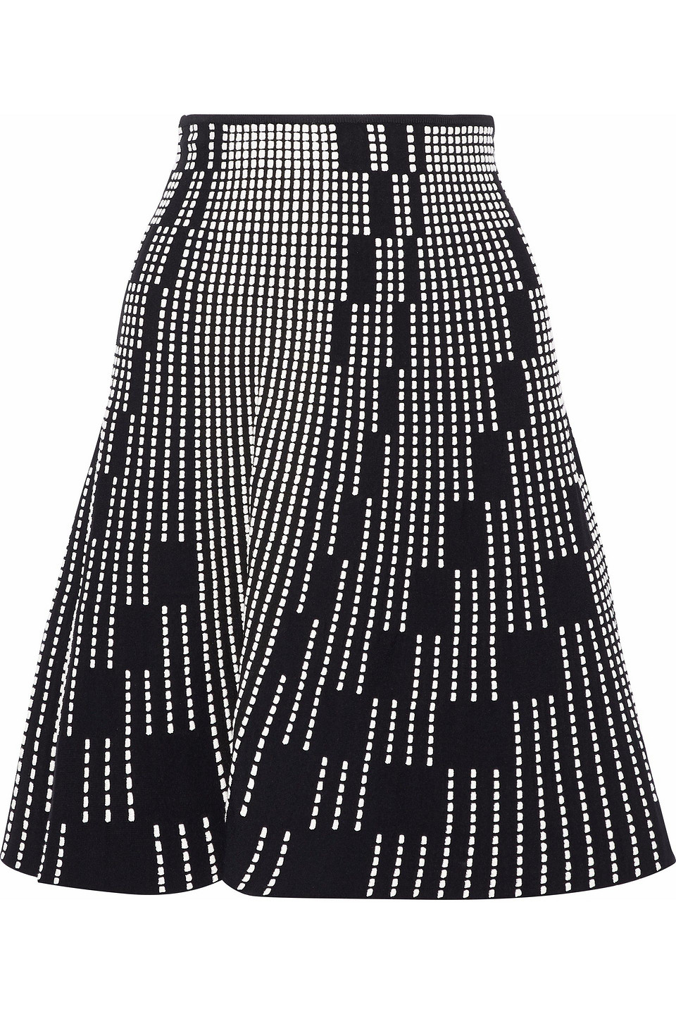roland mouret - embroidered cloqué skirt - black - s