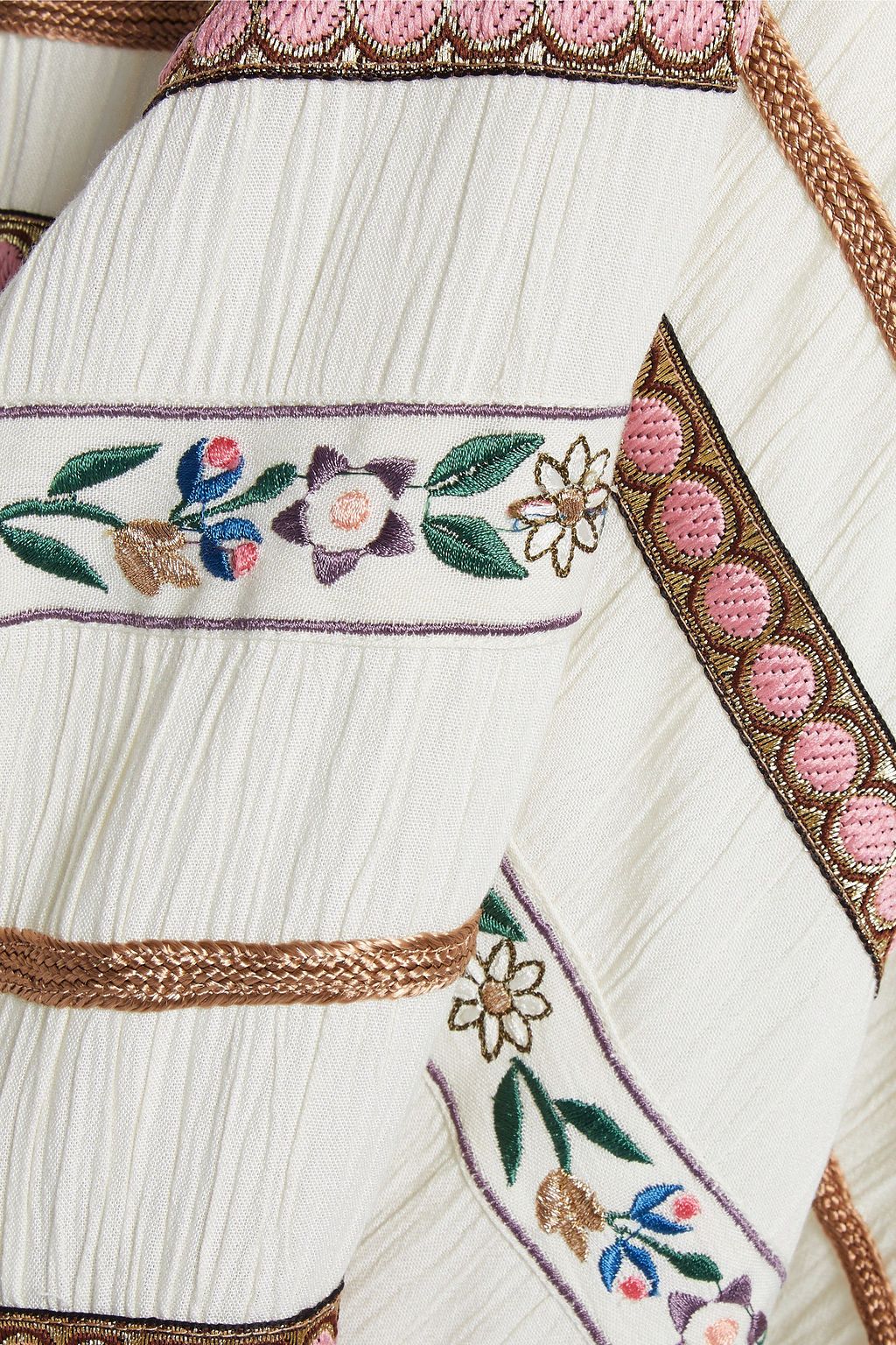 ALICE + OLIVIA Embroidered woven maxi dress