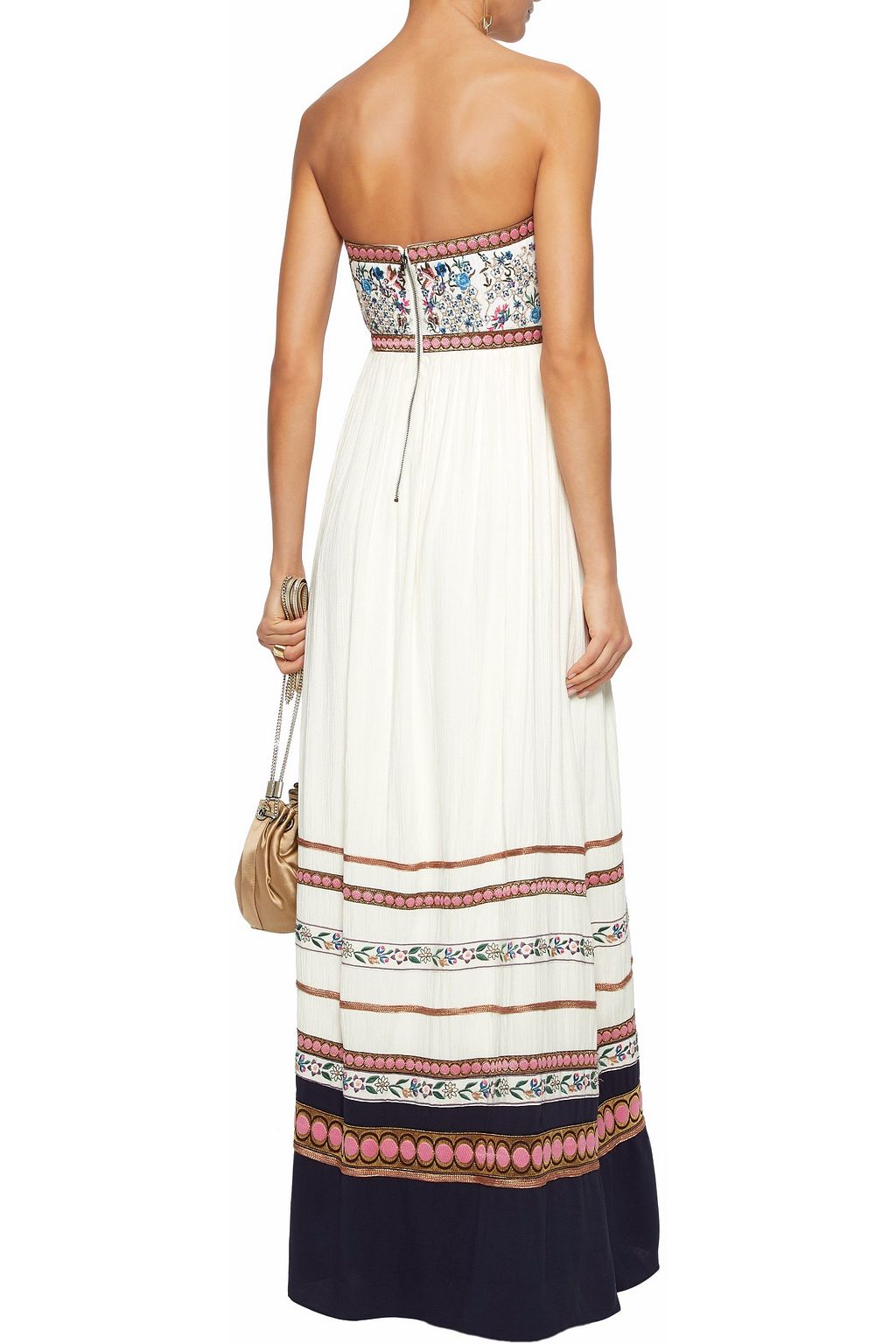 ALICE + OLIVIA Embroidered woven maxi dress
