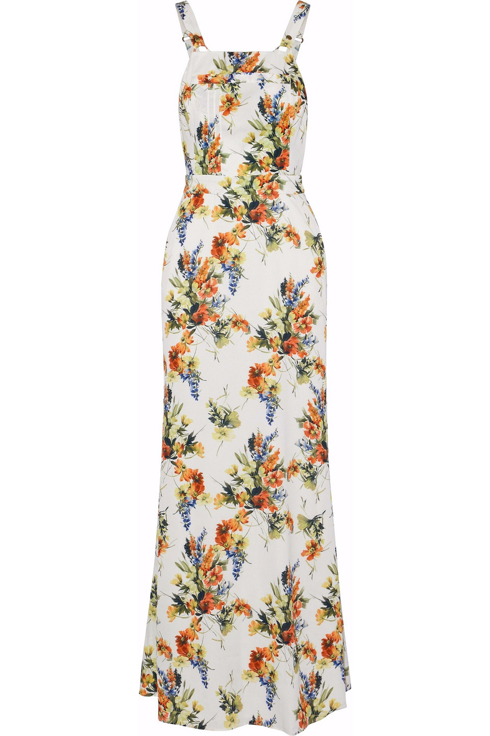 haute hippie - floral-print voile maxi dress - white - us 2