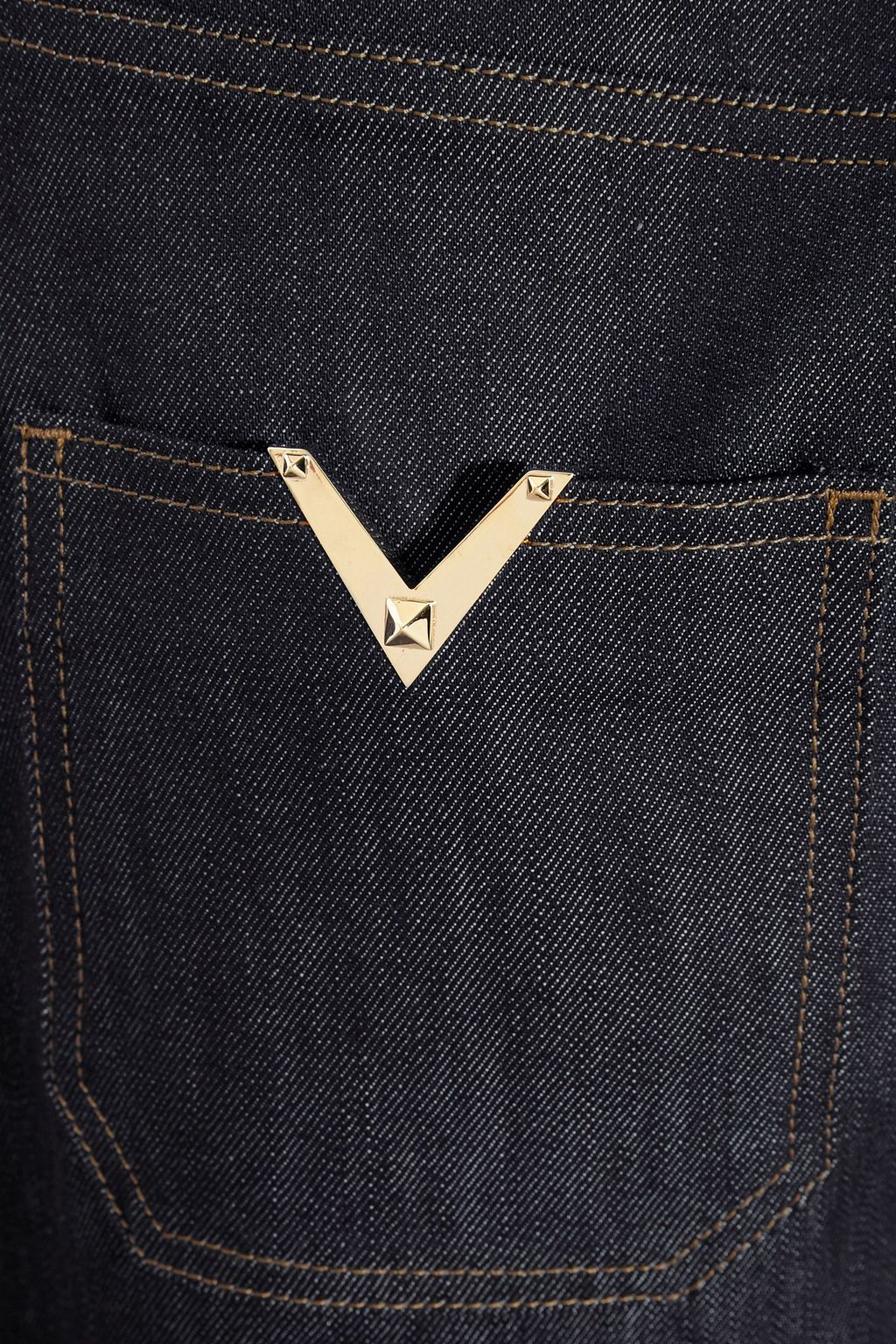 VALENTINO GARAVANI Cropped high-rise wide-leg jeans