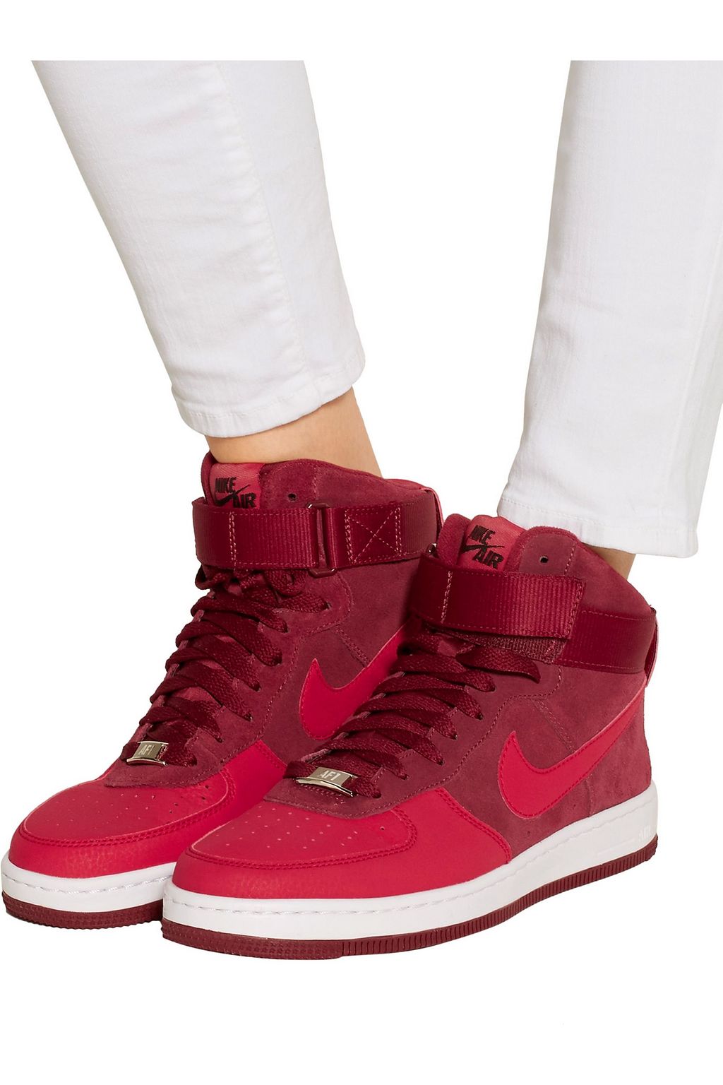 NIKE Air Force 1 Ultra Force Mid suede and leather sneakers