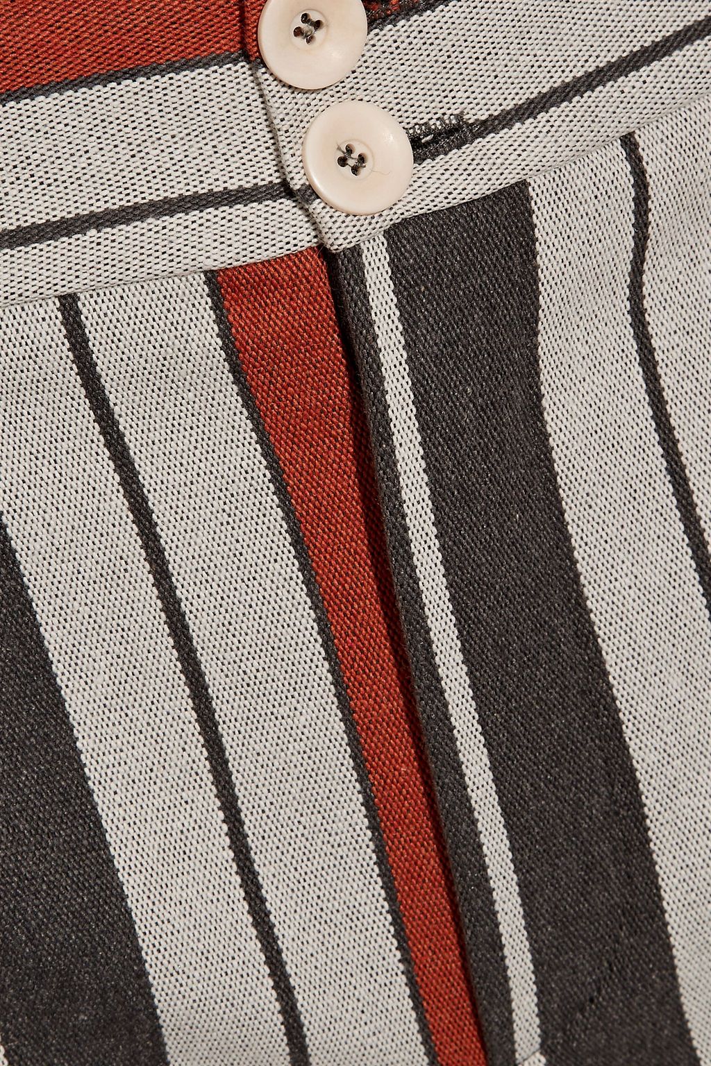 CHLOÉ Striped cotton-blend twill wide-leg pants