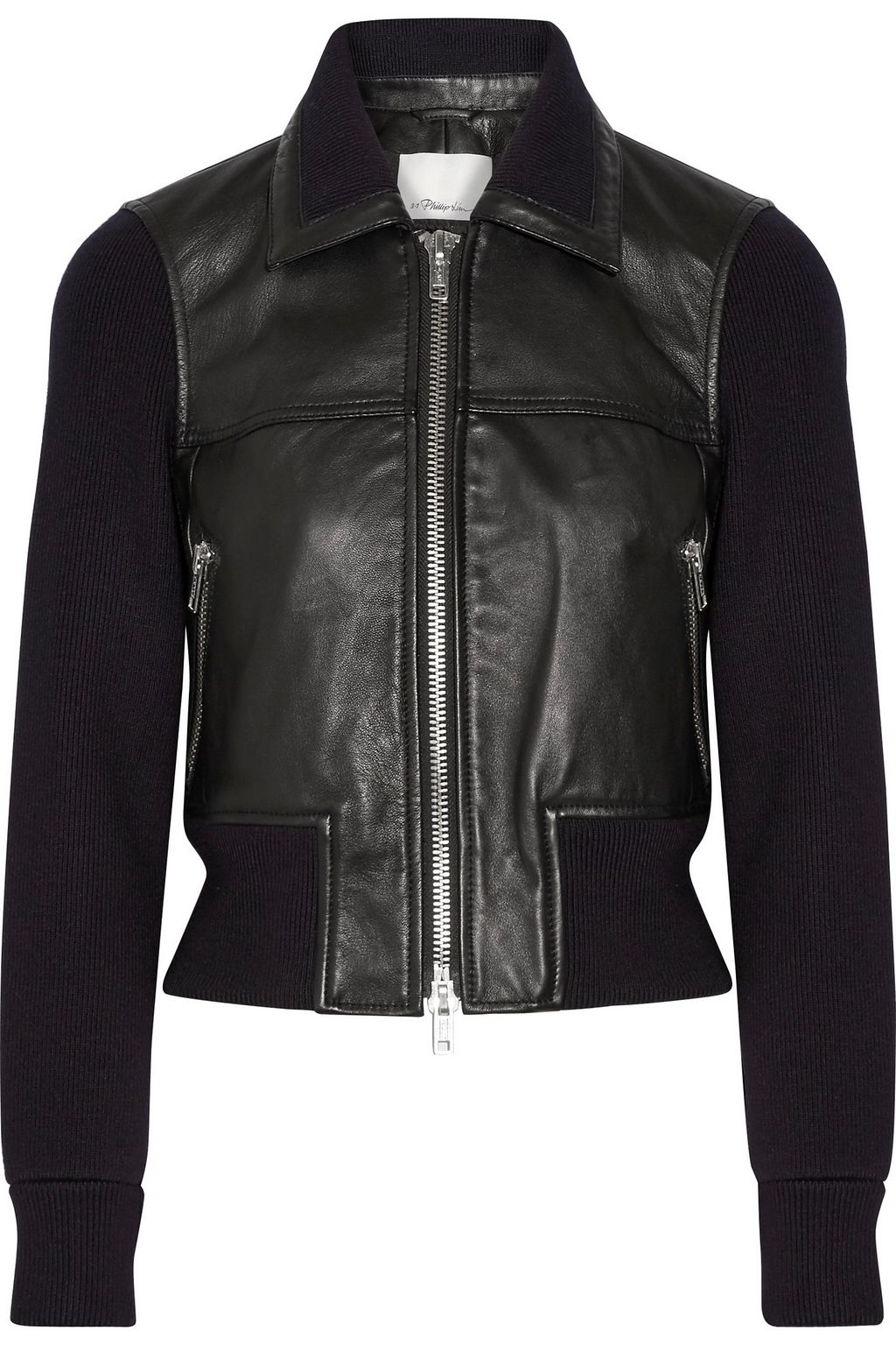 paneled stretch wool jacket