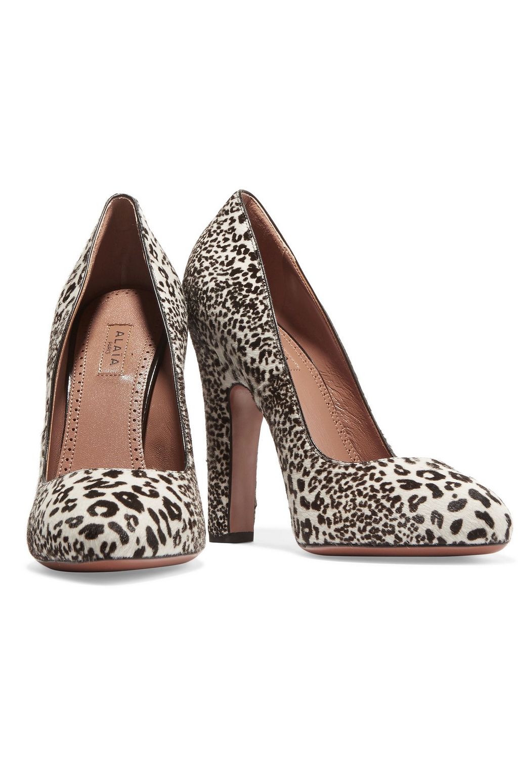 ALAÏA Leopard-print calf hair pumps