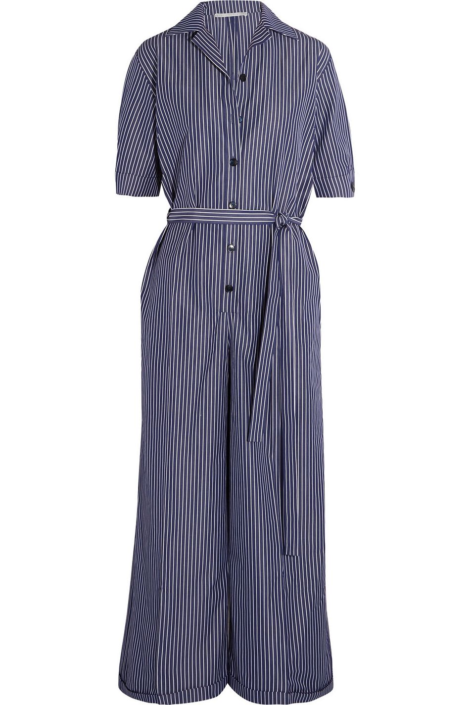 purple striped jumpsuit