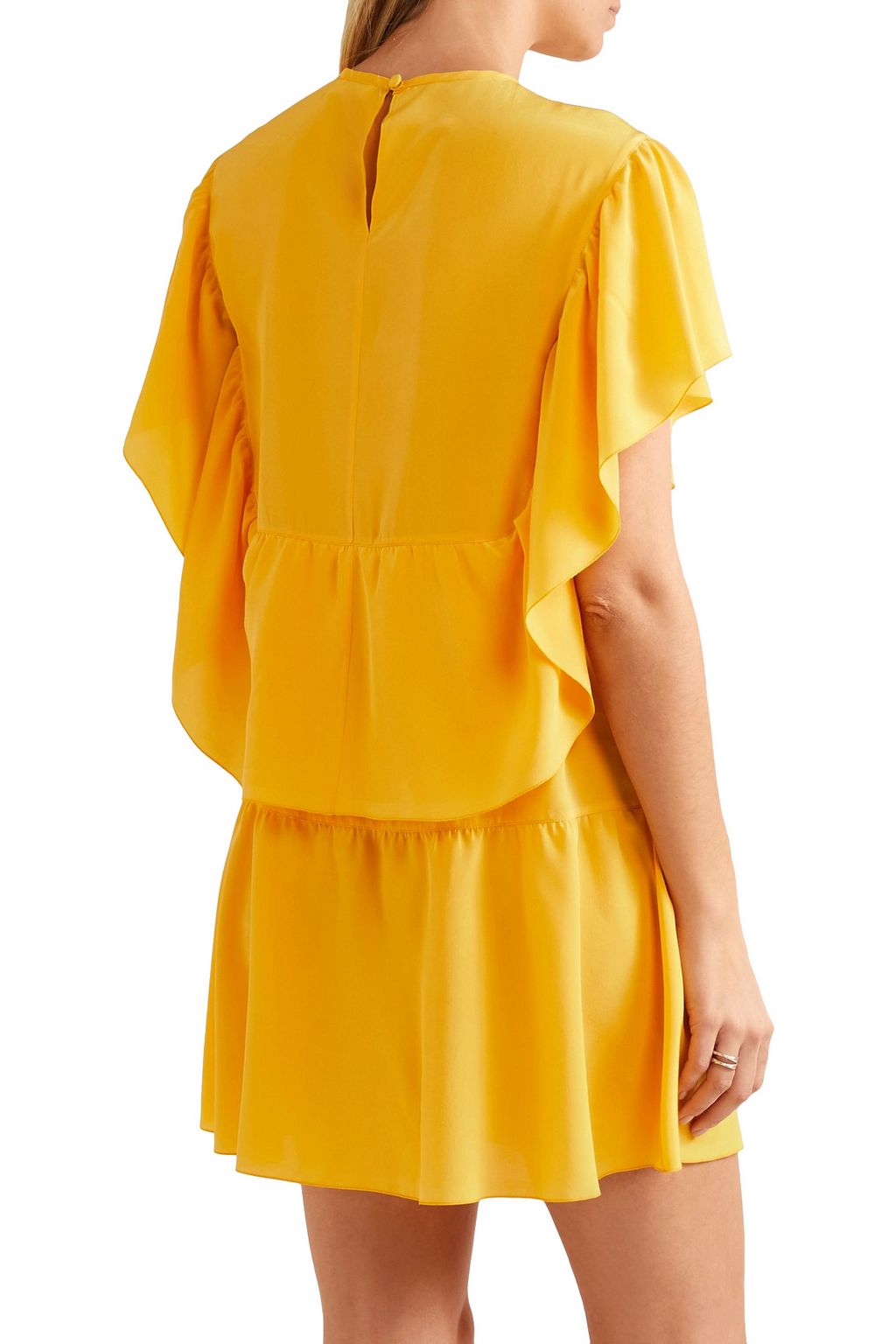 REDVALENTINO Ruffled silk mini dress