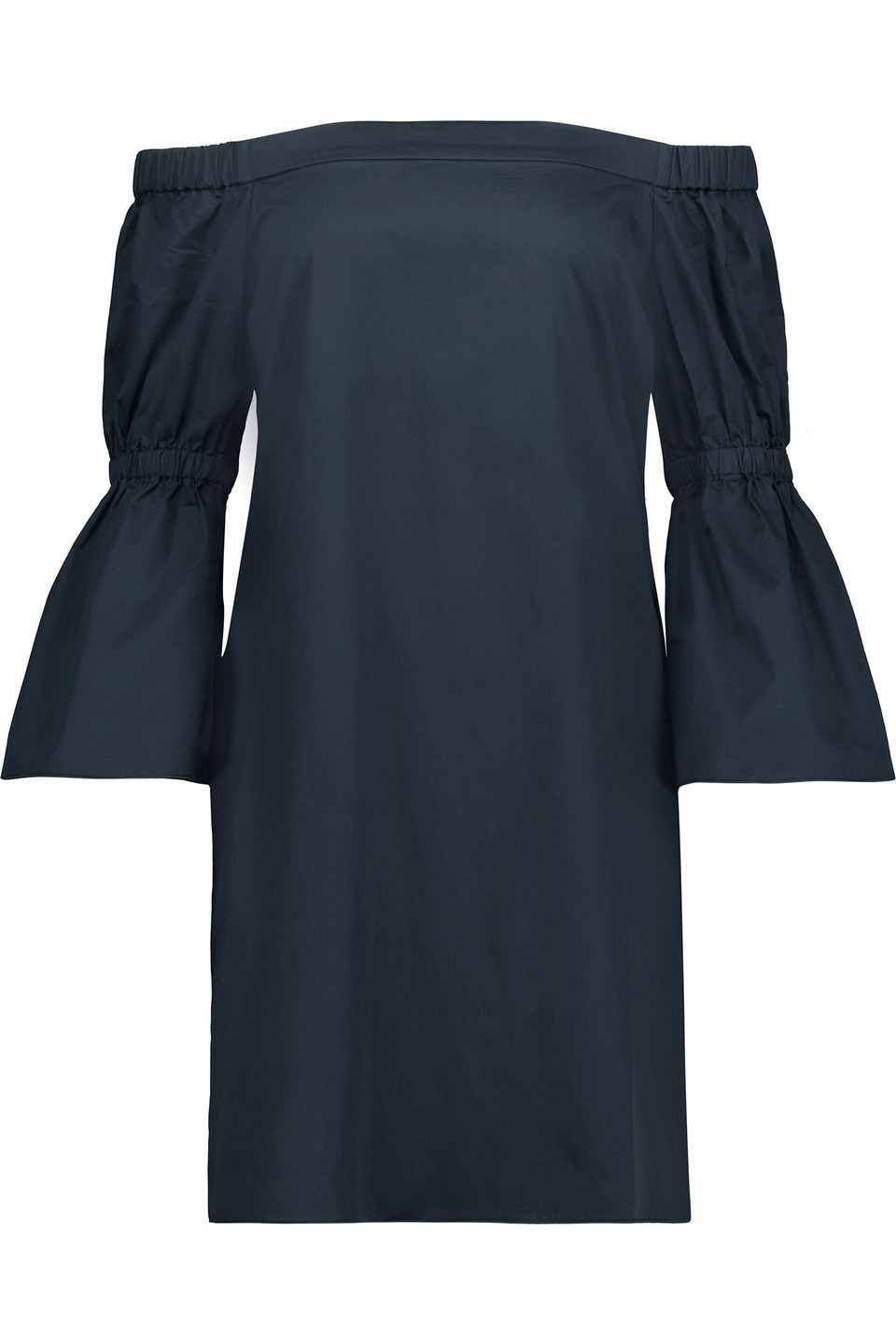 Off-the-shoulder cotton-poplin mini dress