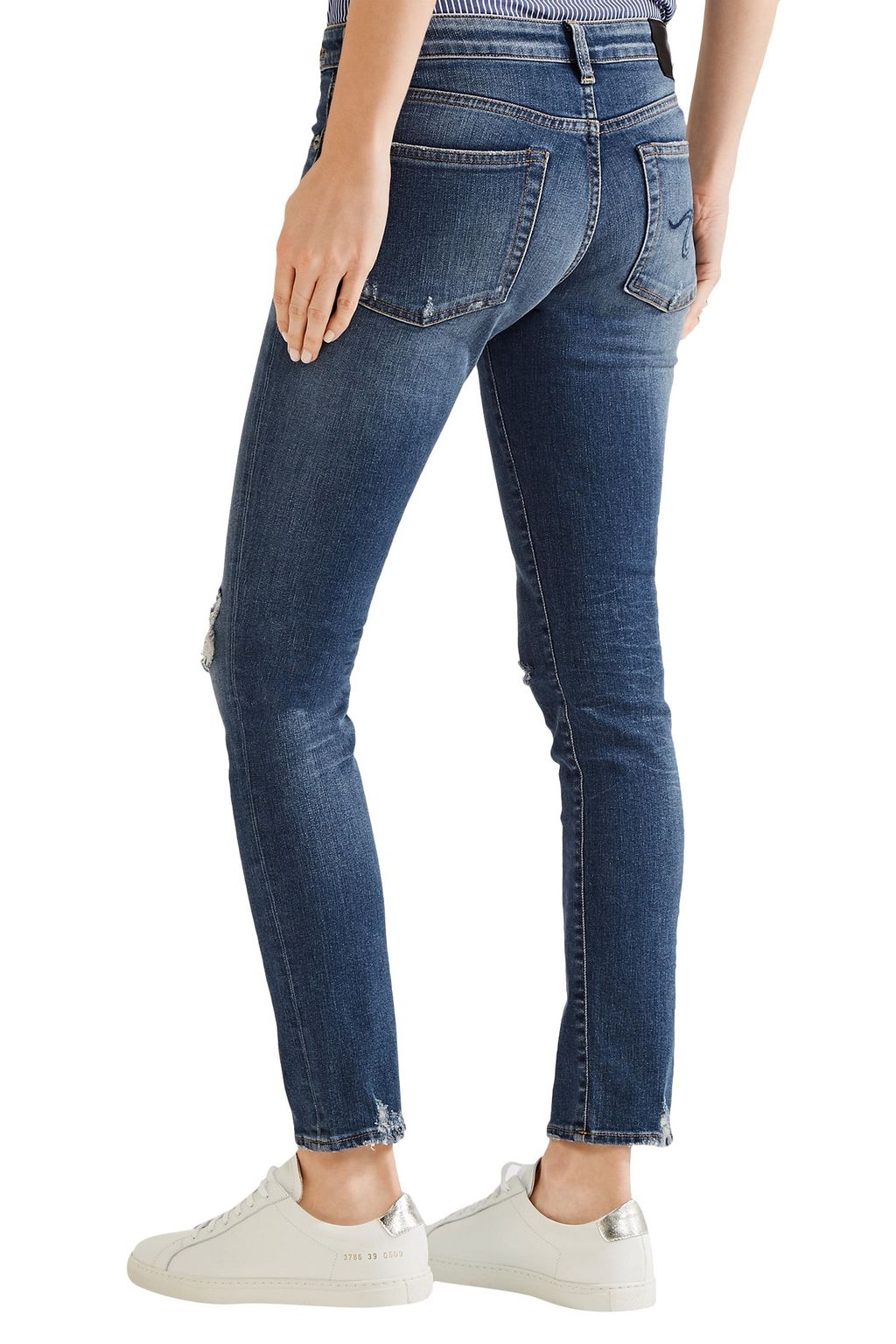 R13 Kate distressed low-rise skinny jeans